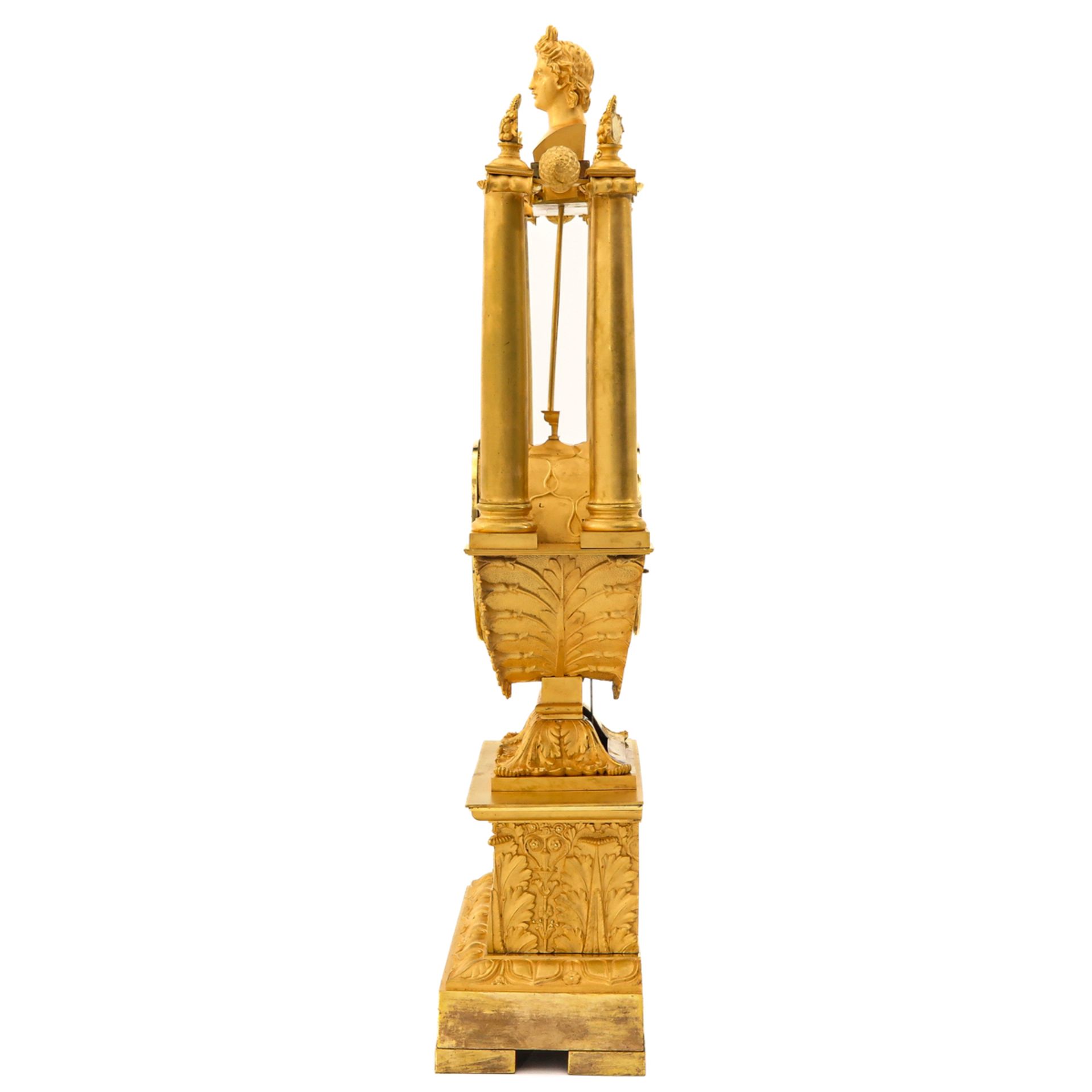 A Bronze Gilt French Pendulum - Bild 4 aus 8