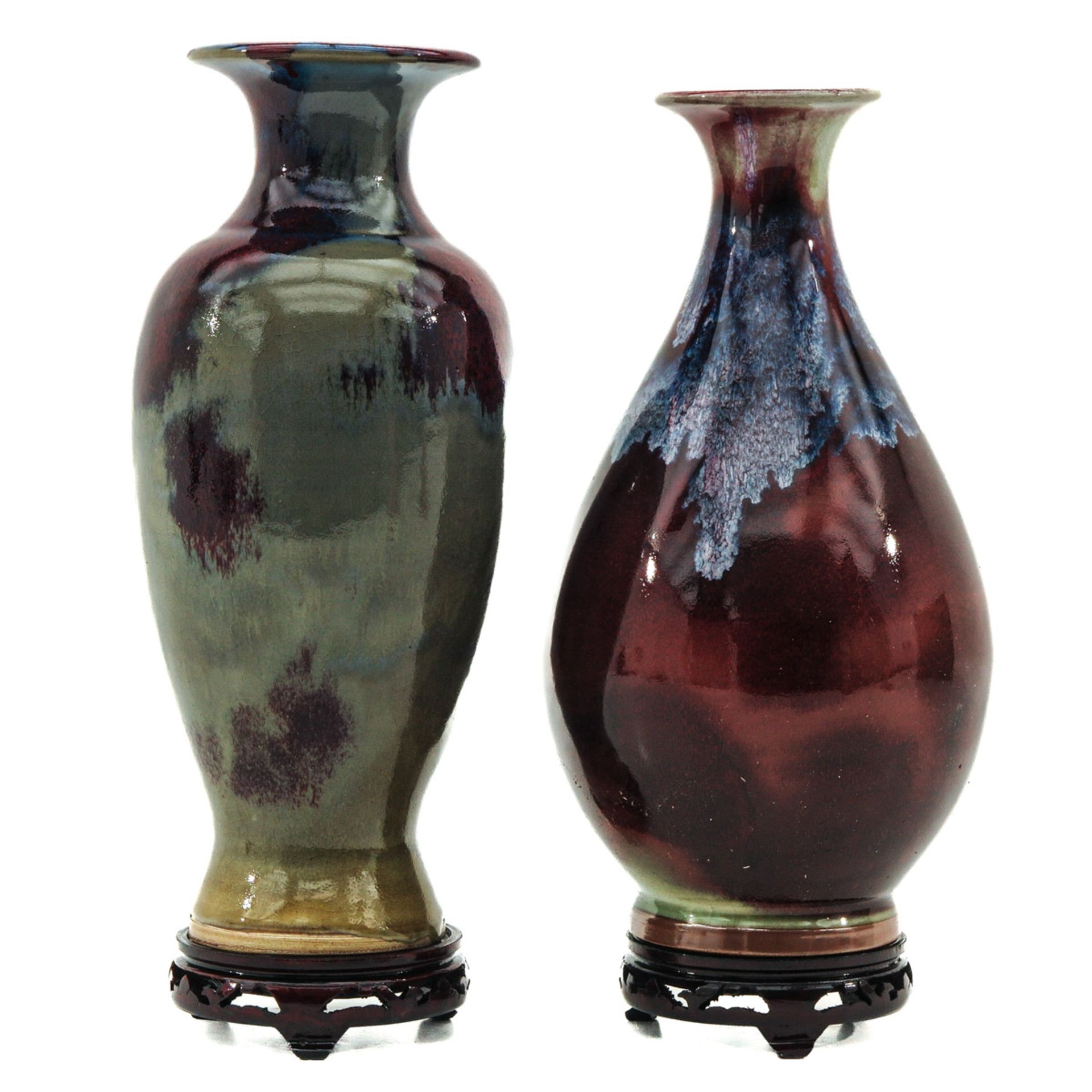 A Lot of 2 Jun Ware Vases - Bild 3 aus 6
