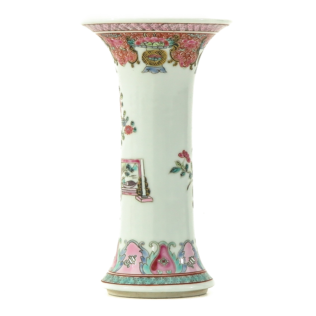 A Small Famille Rose Garniture Vase - Image 2 of 10