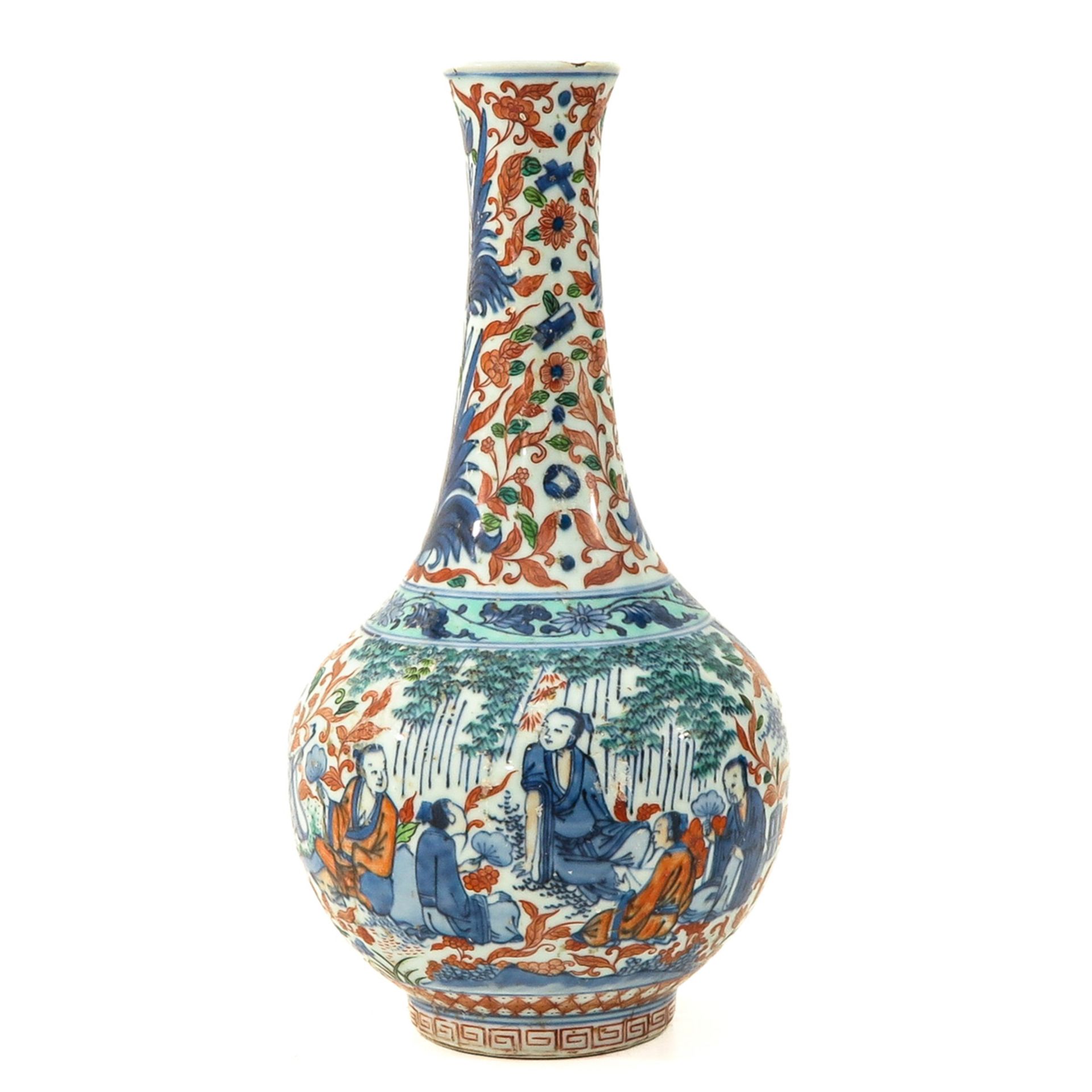 A Polychrome Decor Bottle Vase - Image 2 of 10