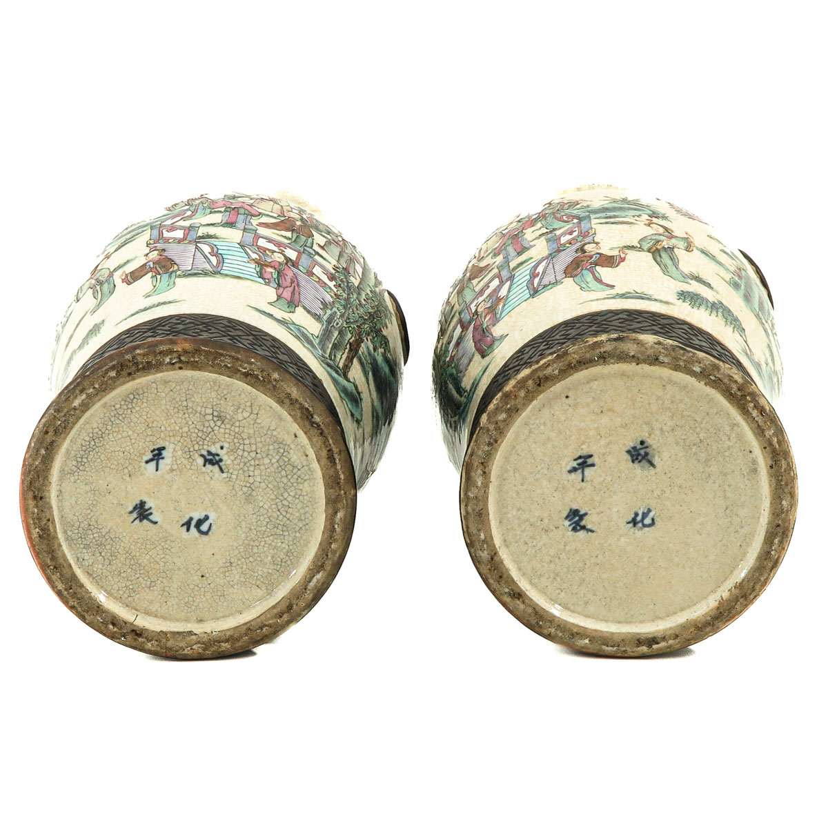 A Pair of Nanking Crackle Glazed Vases - Image 6 of 10