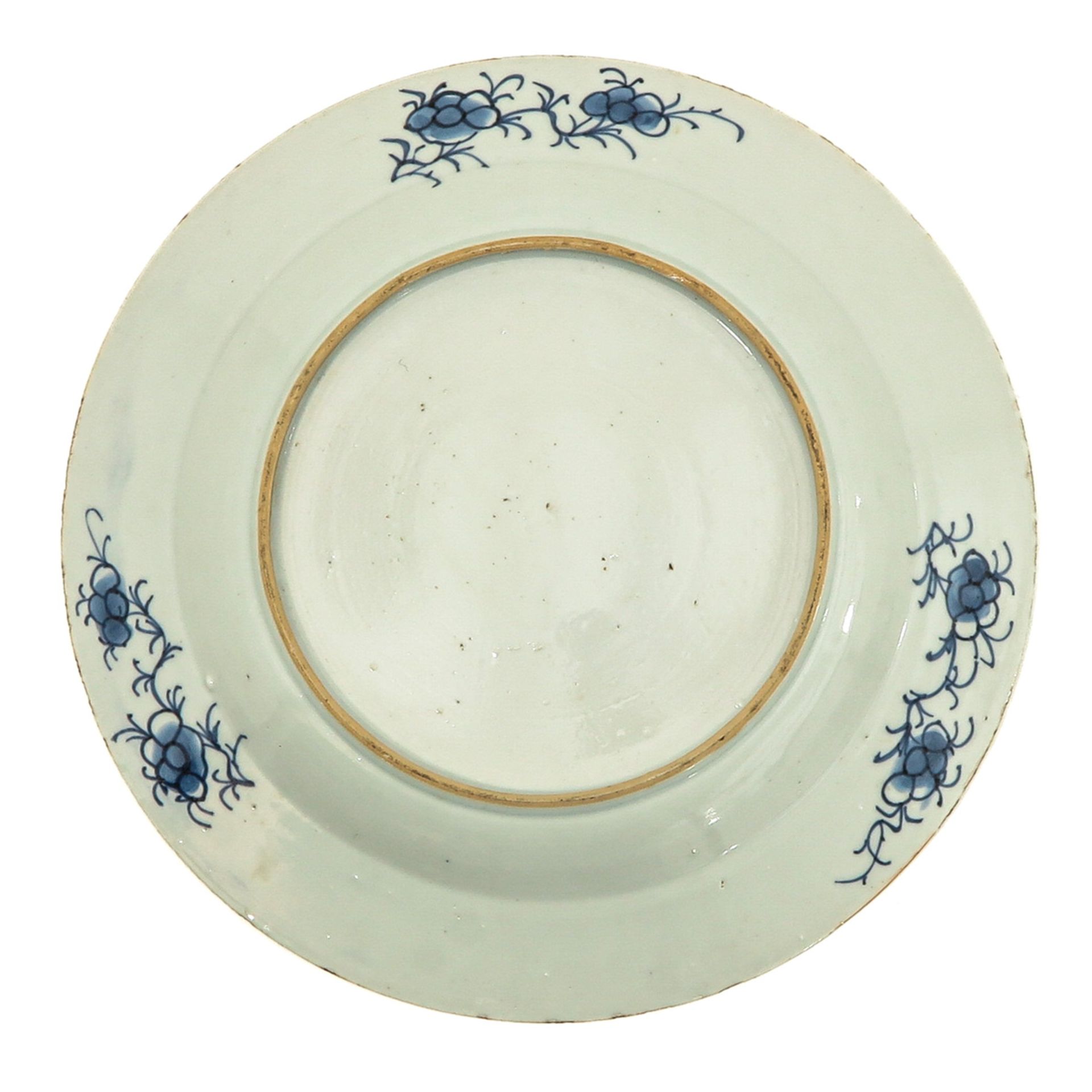 A Lot of 2 Blue and White Plates - Bild 4 aus 10