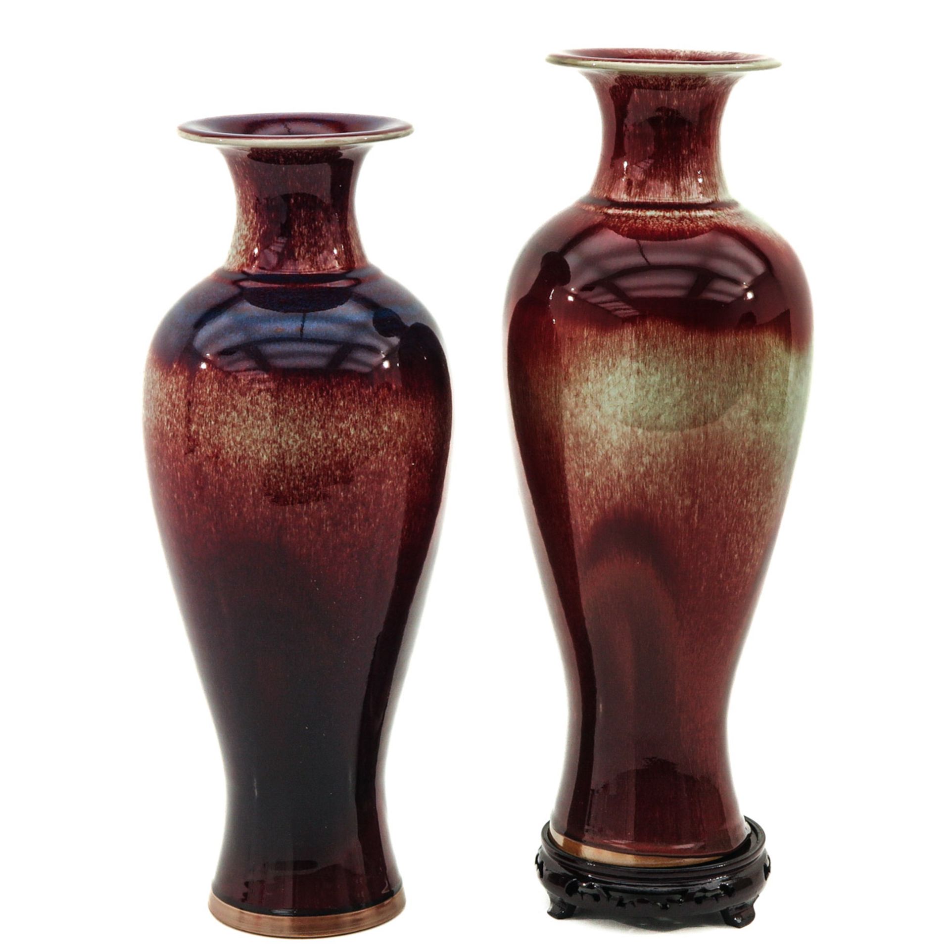 A Pair of Jun Ware Vases