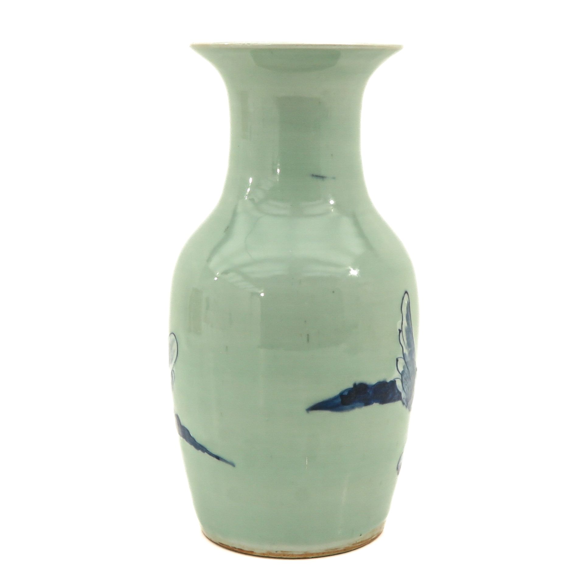 A Celadon and Blue Decor Vase - Image 3 of 9