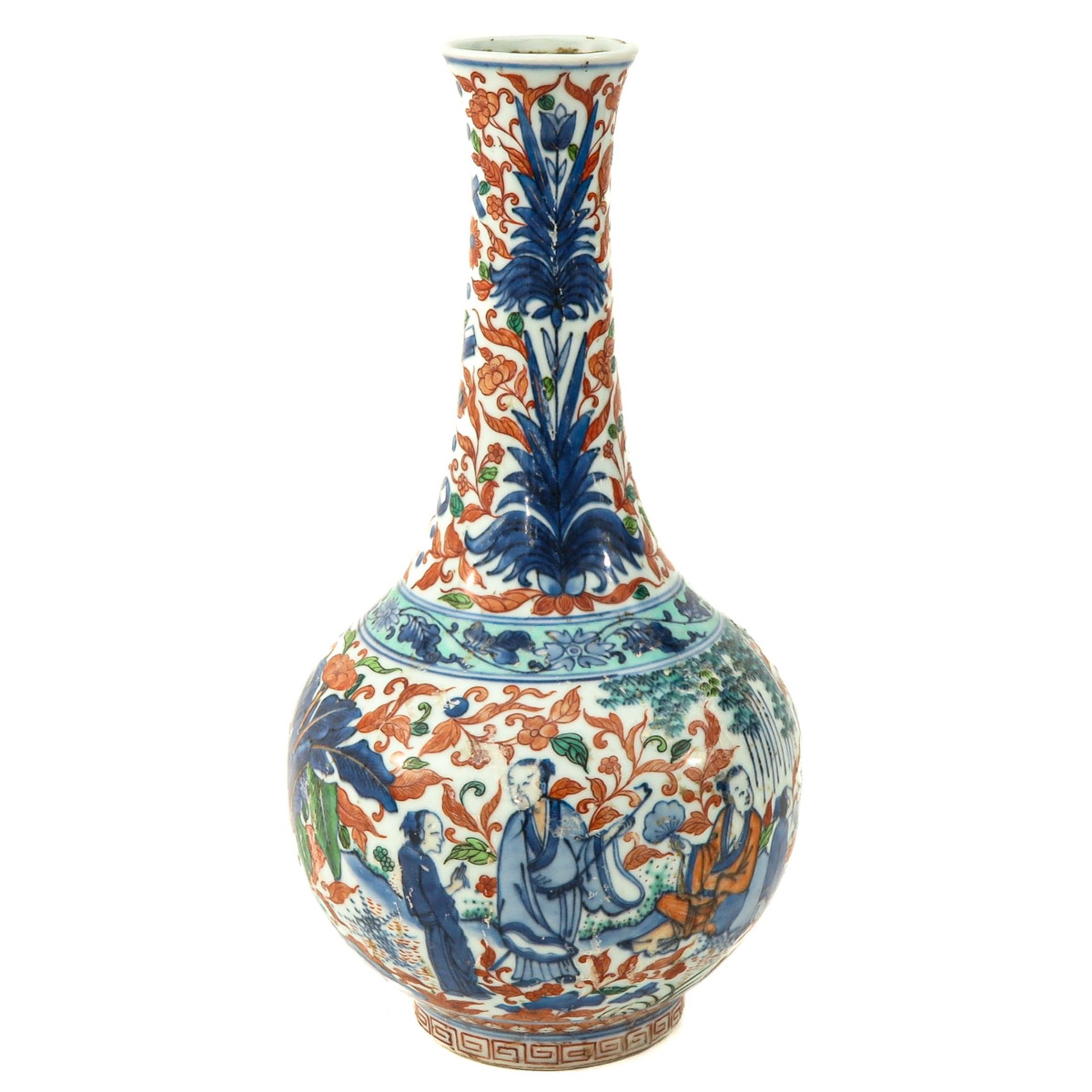 A Polychrome Decor Bottle Vase