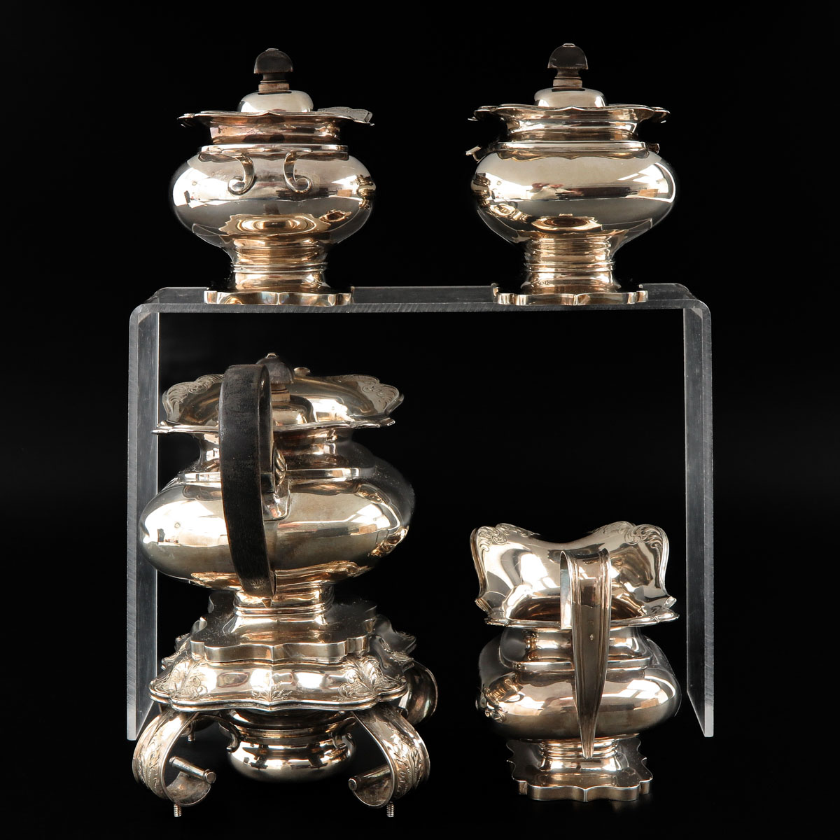 A 4 Piece Dutch Silver Service - Image 2 of 10