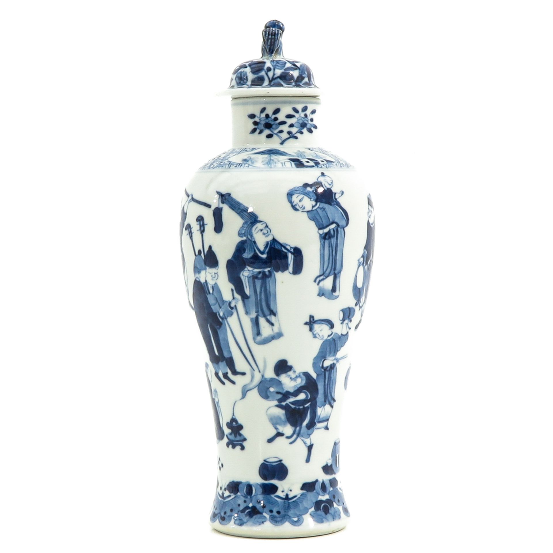 A Blue and White Garniture Vase - Image 2 of 10