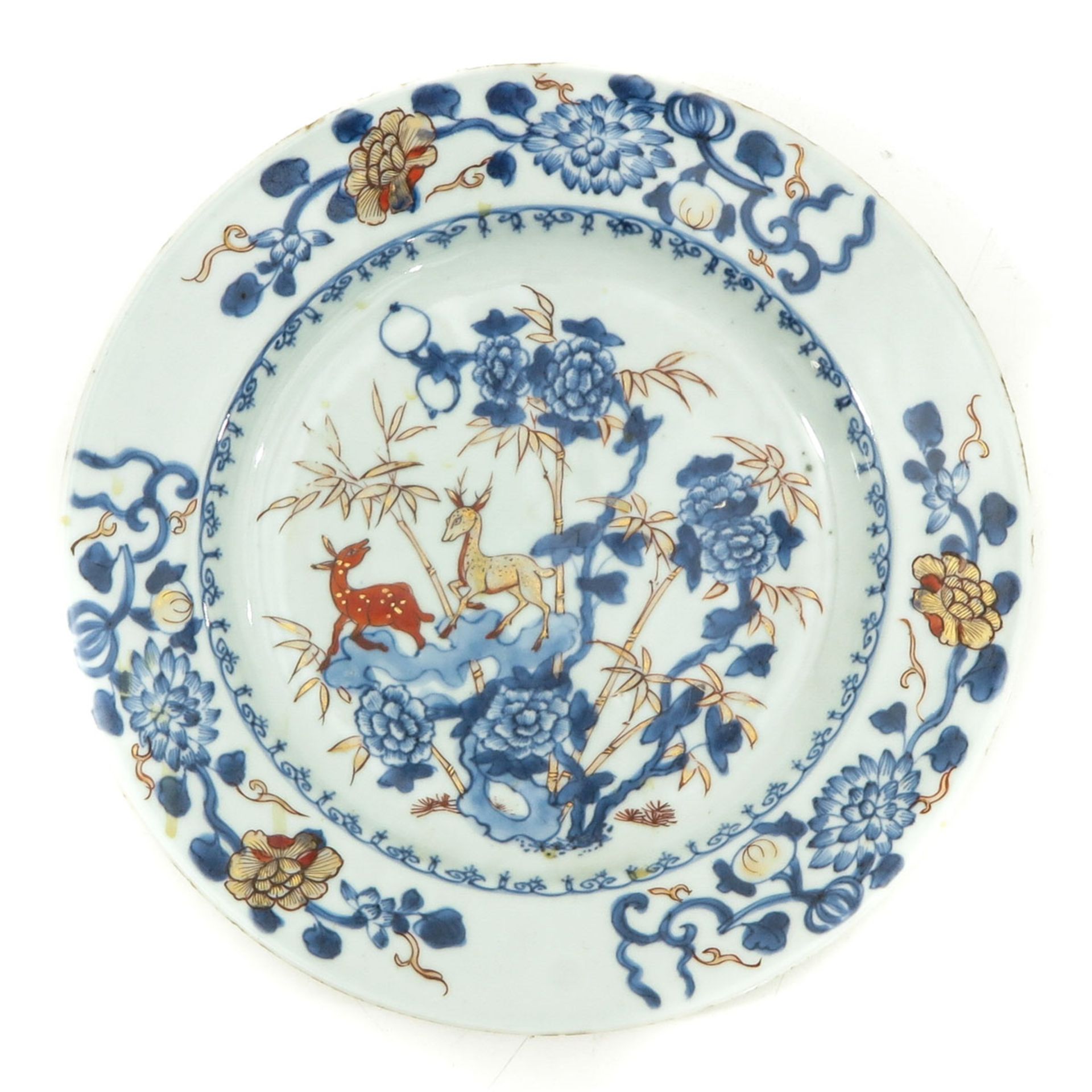 A Blue and Gilt Decor Plate