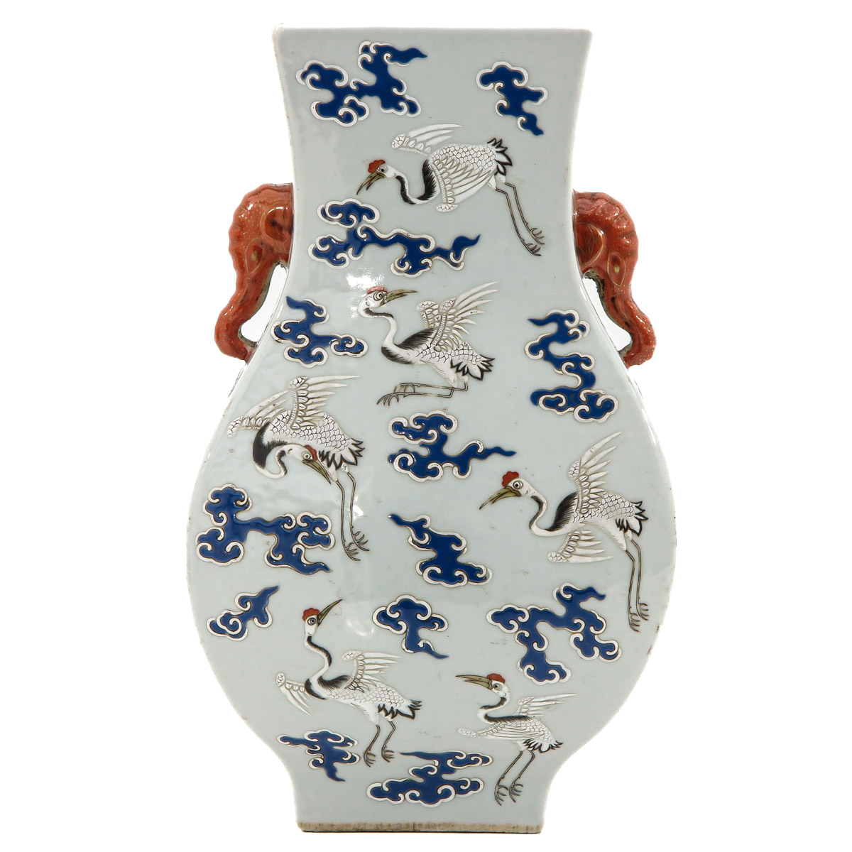 A Polychrome Decor Hu Vase - Image 3 of 10