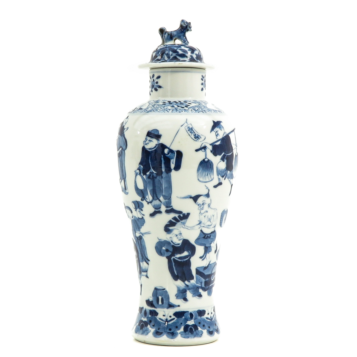 A Blue and White Garniture Vase - Image 3 of 10