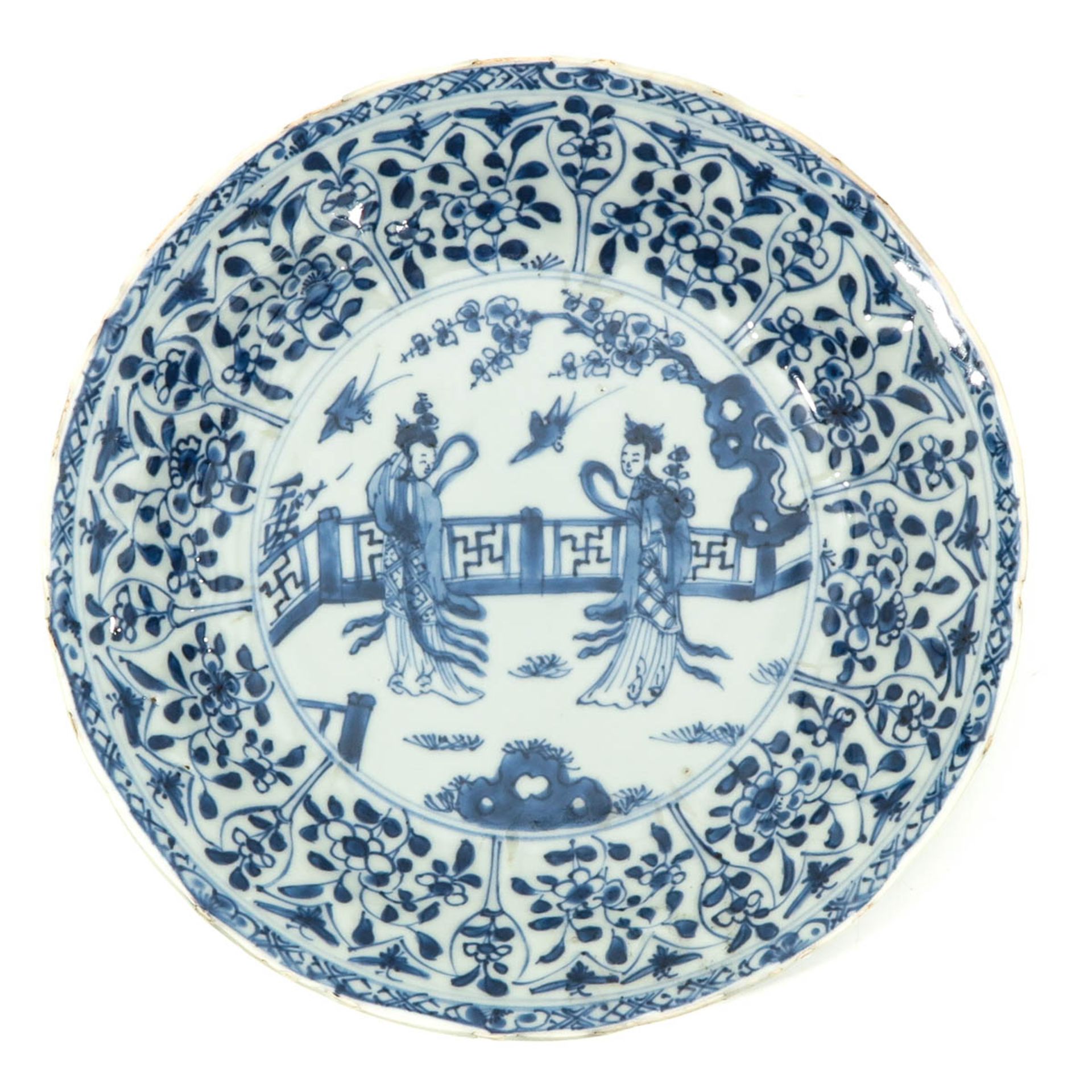 A Pair of Blue and White Plates - Image 3 of 9