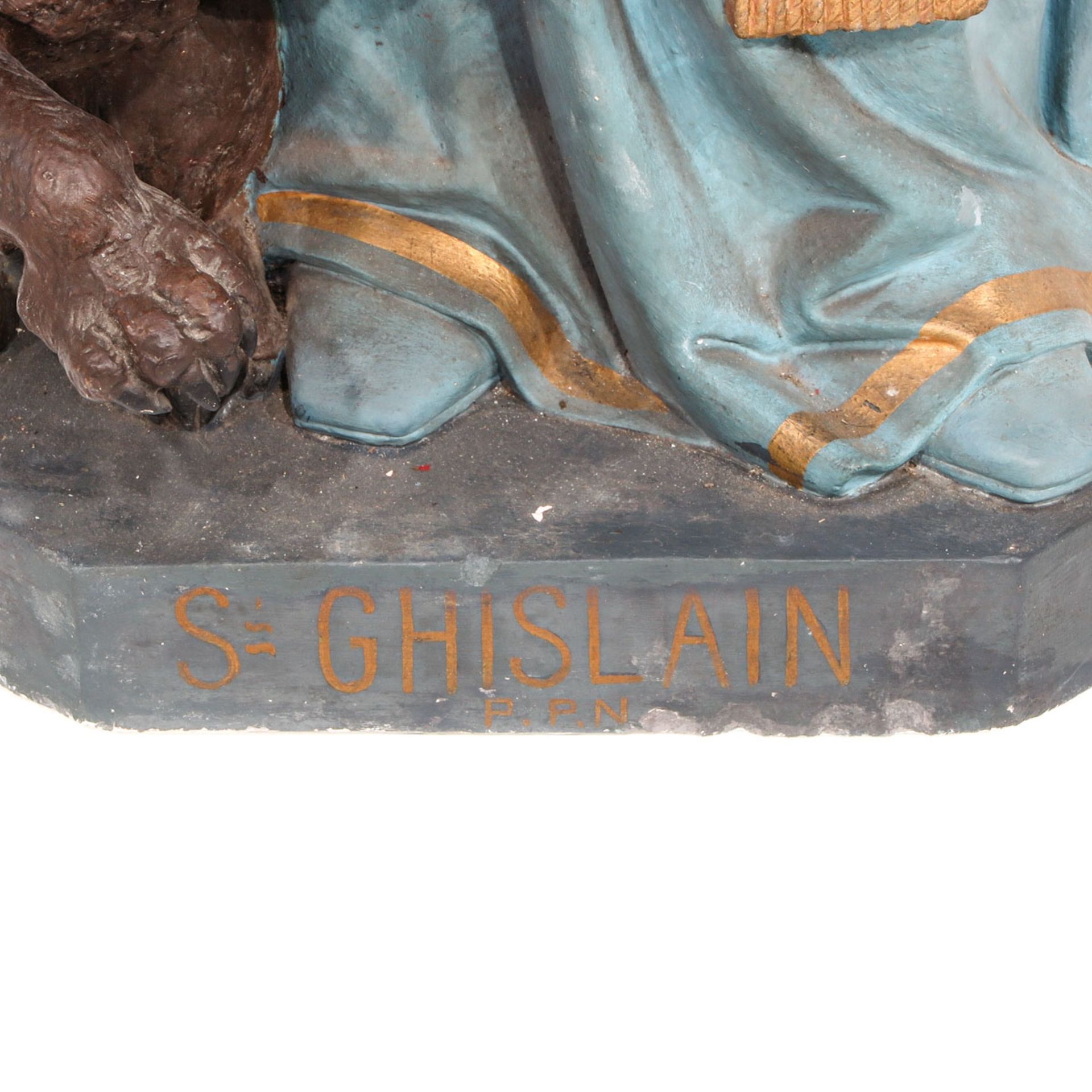 A 19th Century Sculpture of Saint Ghislain - Image 5 of 9