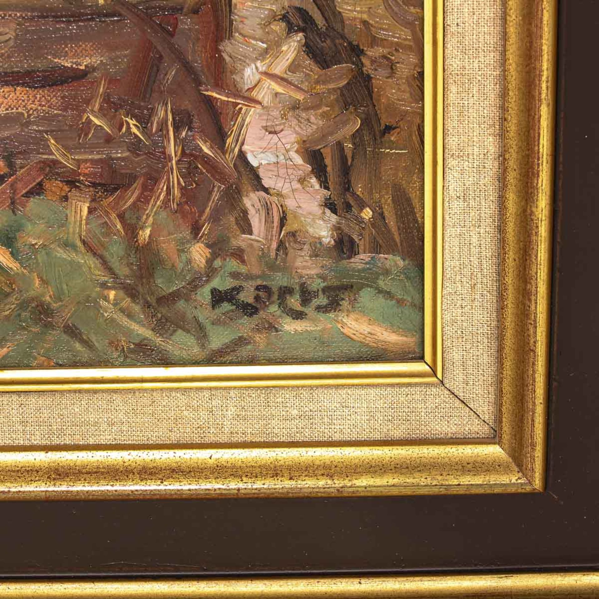 A Signed Oil on Canvas - Bild 3 aus 7
