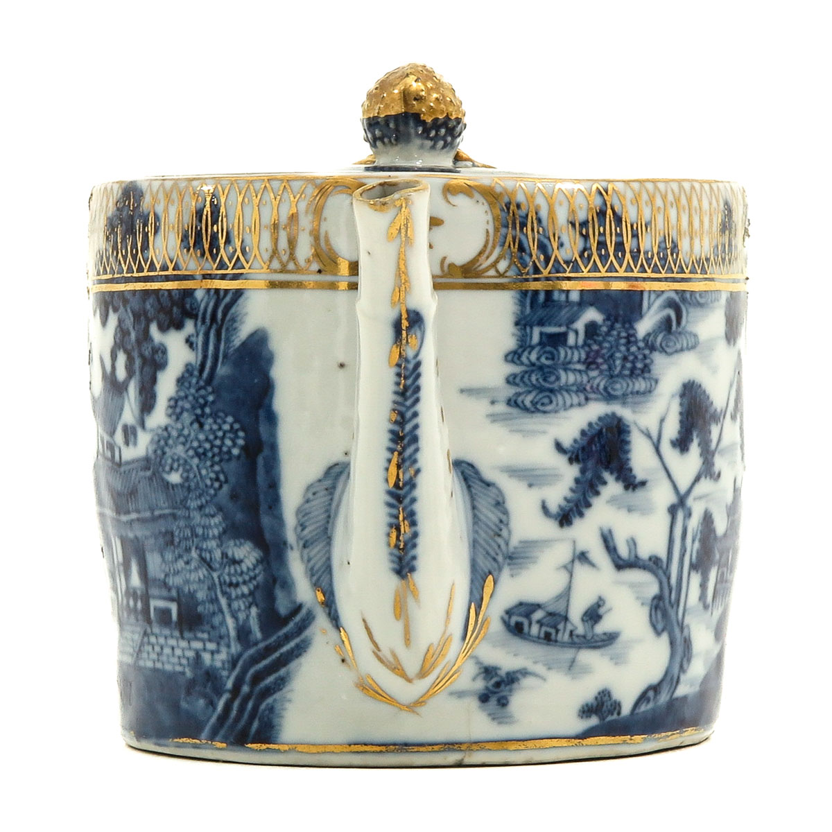 A Blue and Gilt Decor Teapot - Image 4 of 10