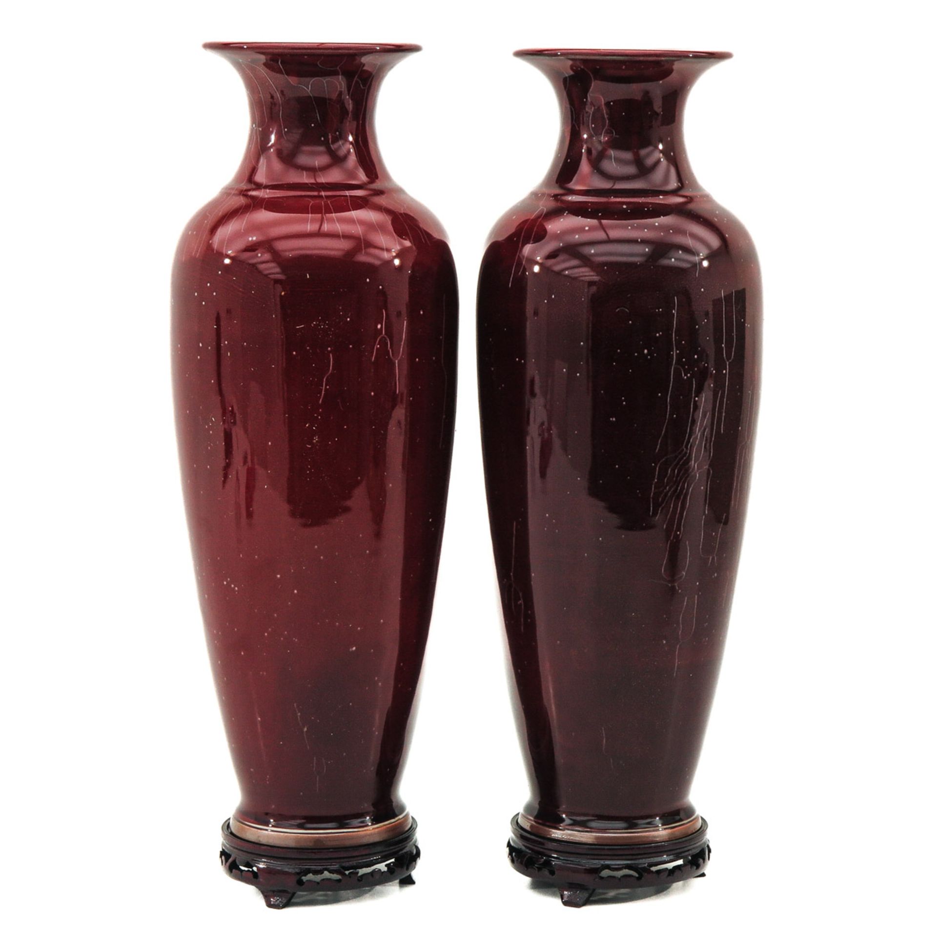 A Pair of Jun Ware Vases - Bild 3 aus 6