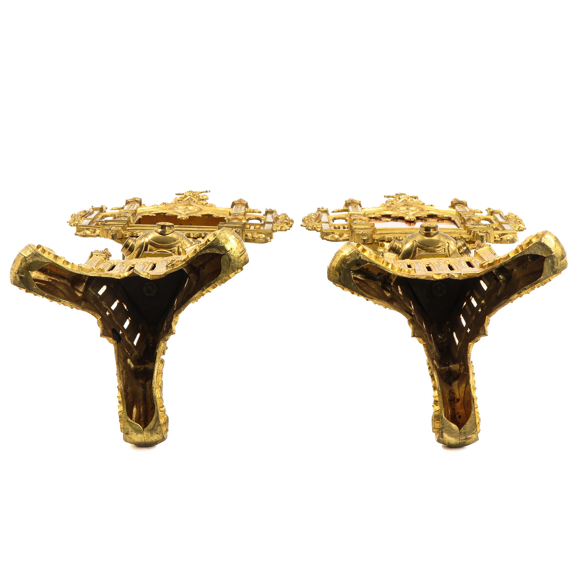 A Pair of Neo Gothic Gilded Reliquaries - Image 6 of 10