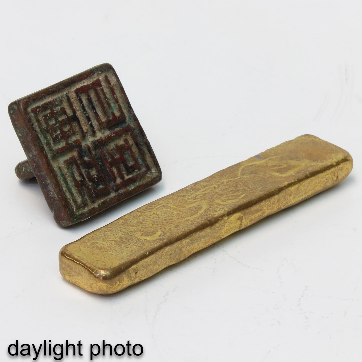 A Chinese Metal Seal and Weight - Image 8 of 10