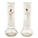 A Pair of Mary Gregory Vases