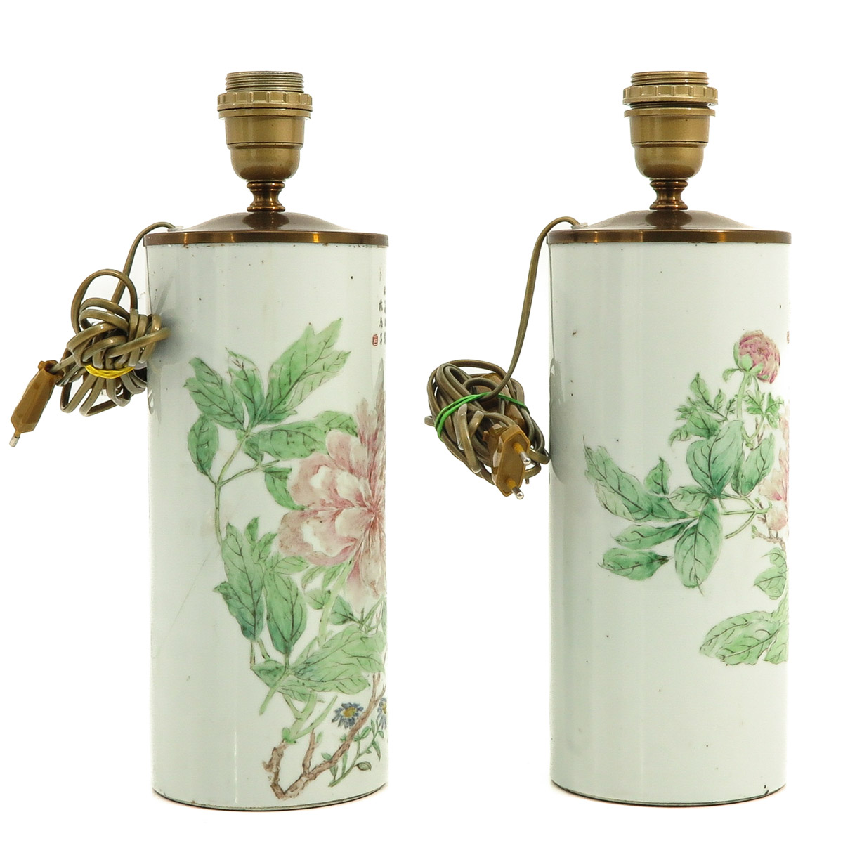 A Pair of Qianjiang Cai Decor Lamps - Image 4 of 9