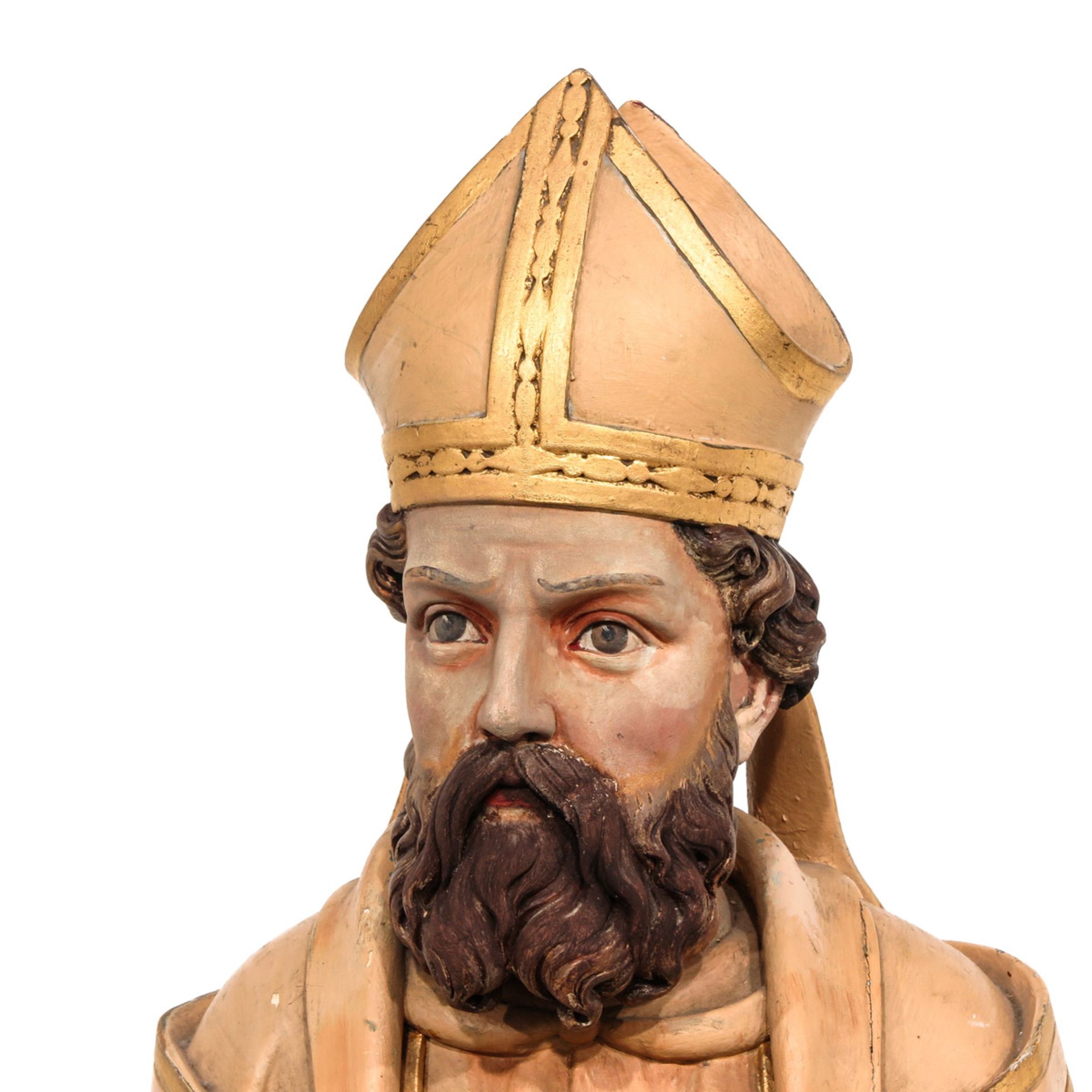 A 19th Century Sculpture of Saint Augustine - Image 7 of 10