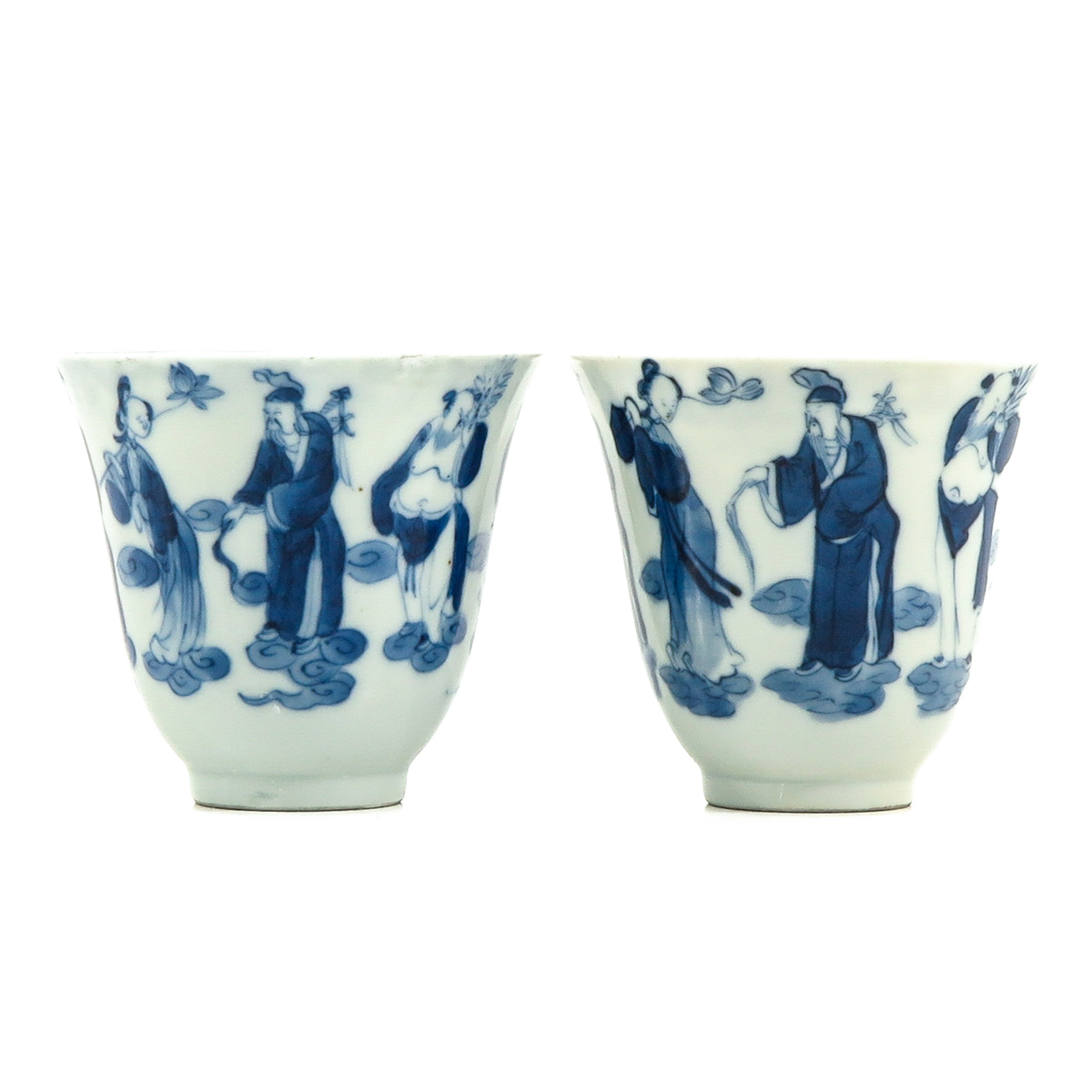 A Pair of Blue and White Cups - Image 4 of 10