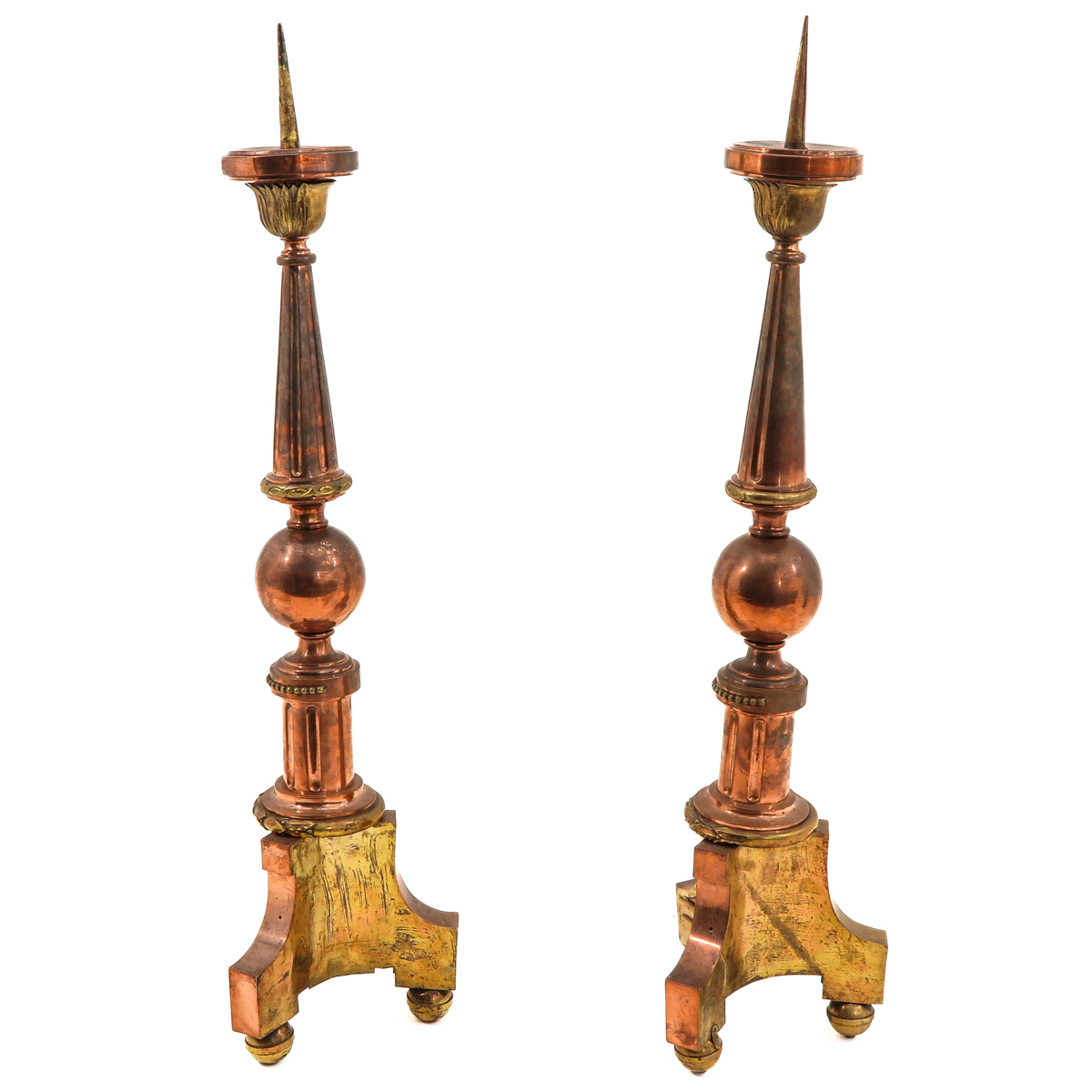 A Pair of Altar Candlesticks - Image 2 of 10