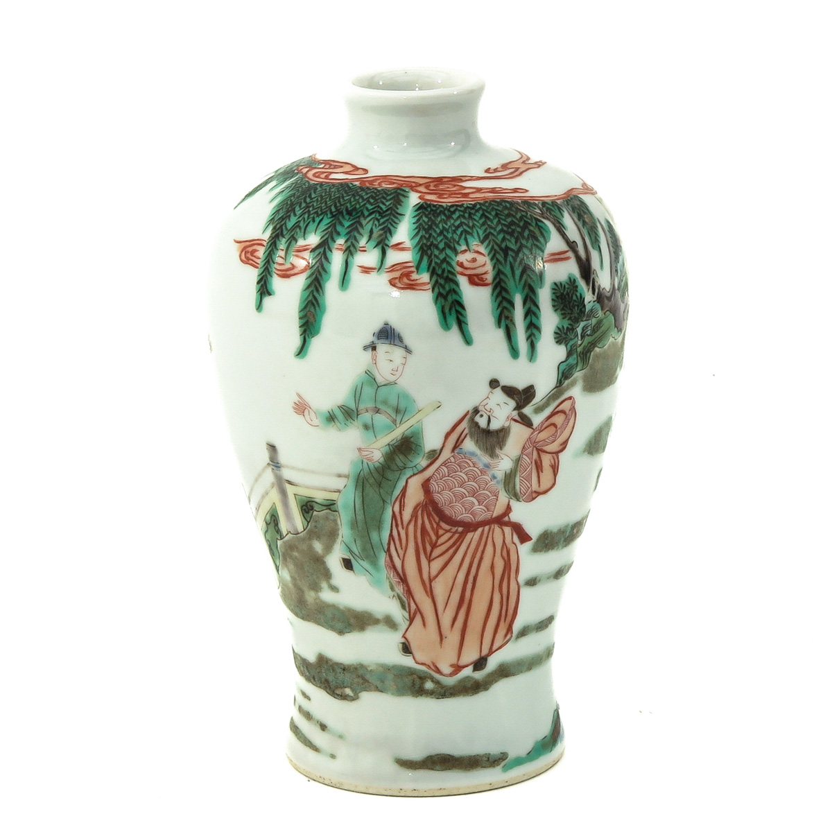 A Famille Verte Meiping Vase