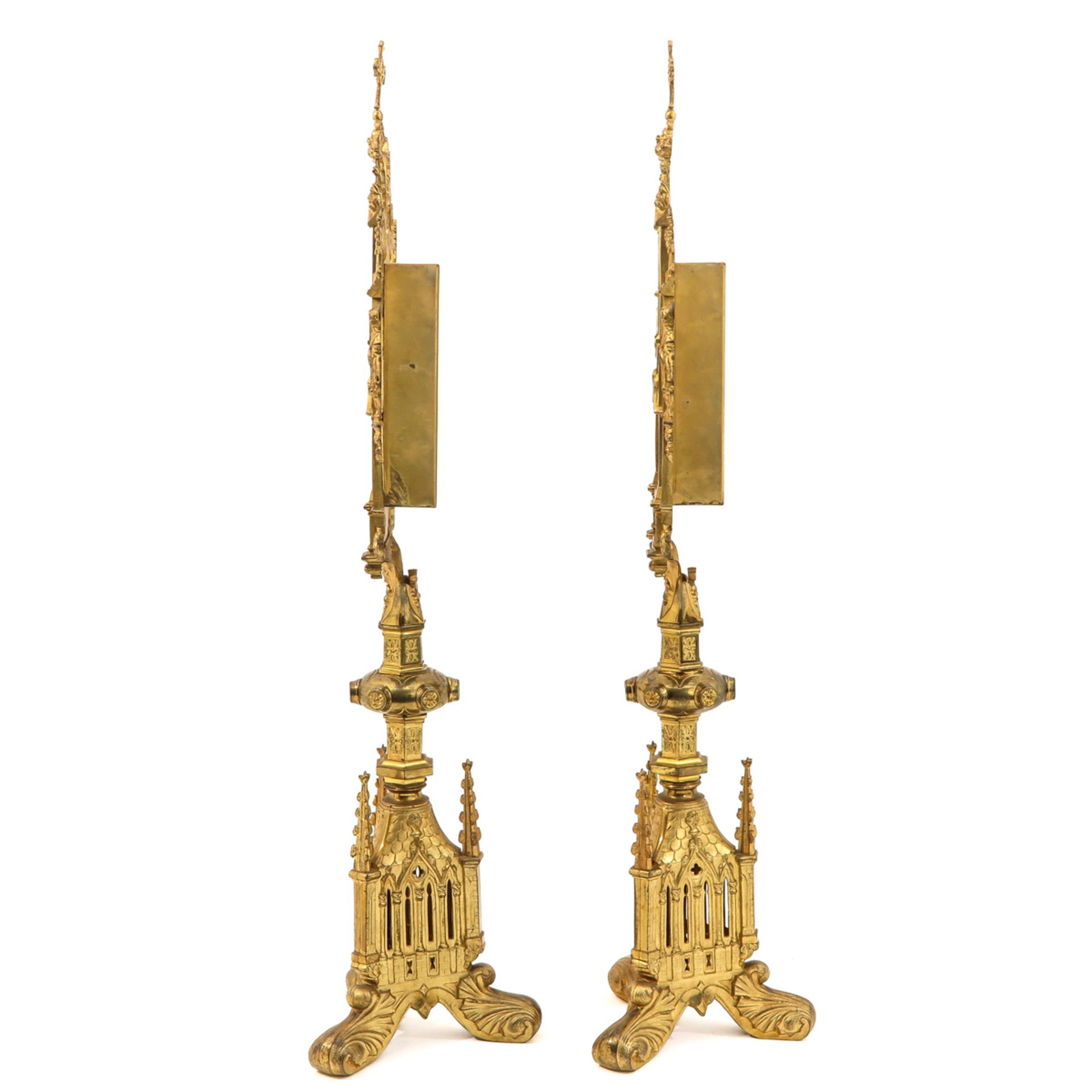 A Pair of Neo Gothic Gilded Reliquaries - Image 2 of 10