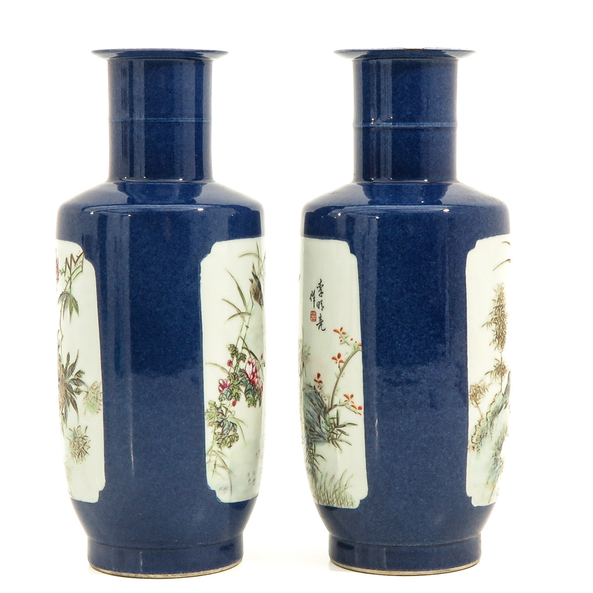 A Pair of Powder Blue Vases - Image 4 of 9