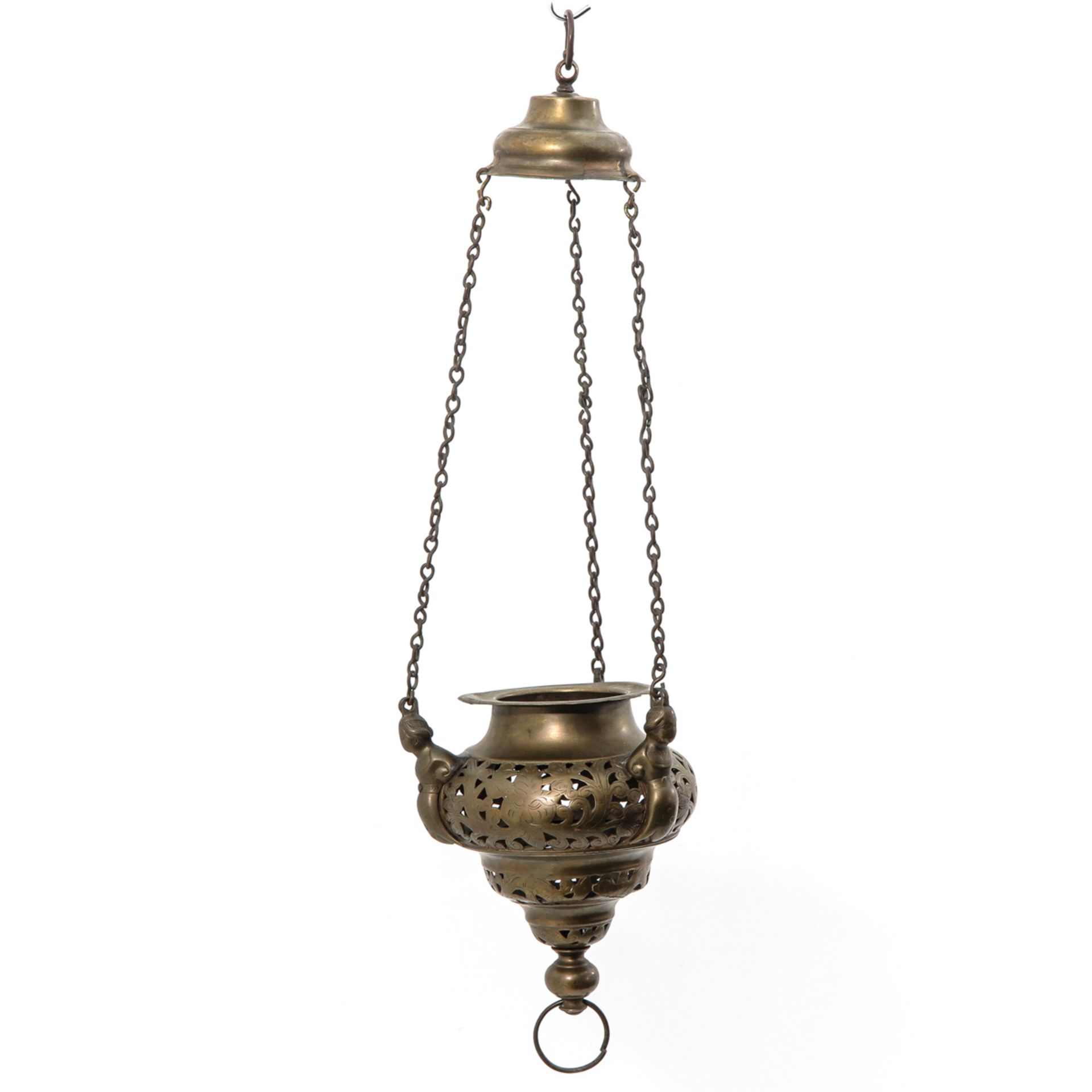 A 17th Century Bronze Altar Lamp - Bild 2 aus 6