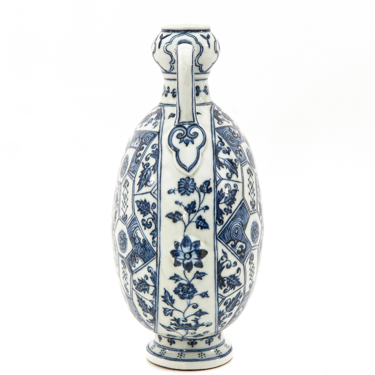 A Blue and White Moon Bottle Vase - Image 2 of 9