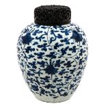 A Blue and White Ginger Jar