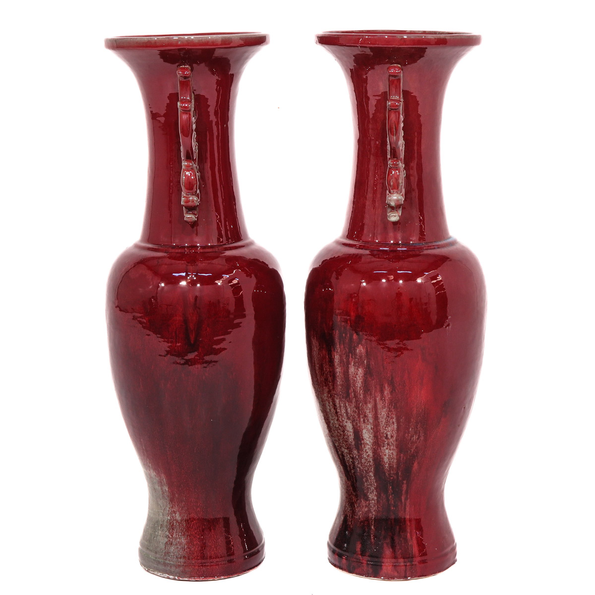 A Large Pair of Jun Ware Vases - Image 4 of 6