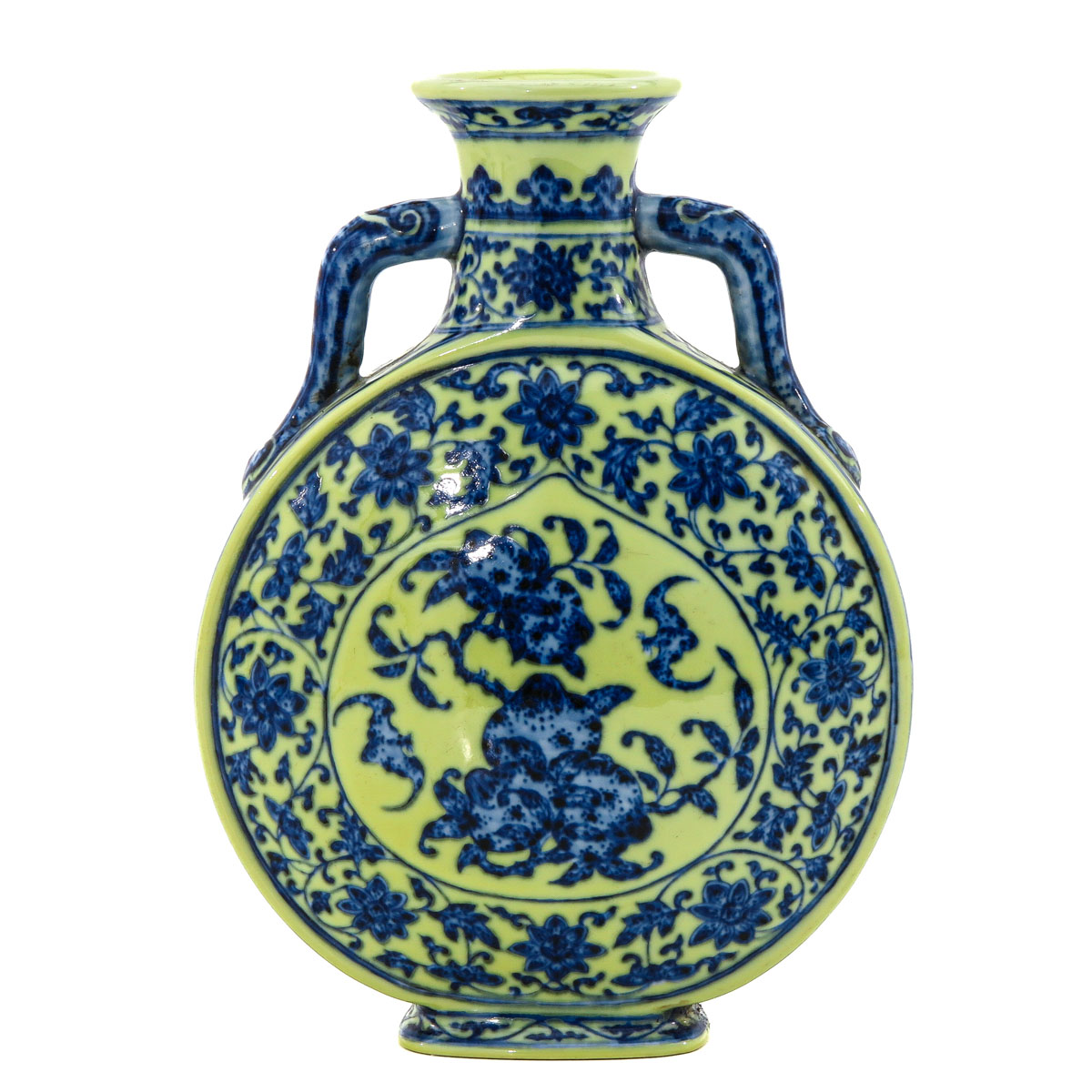 A Yellow and Blue Moon Bottle Vase - Image 3 of 10