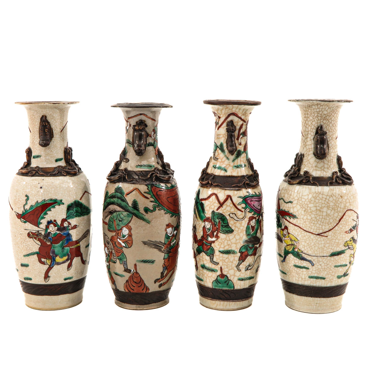 A Collection of 4 Nanking Vases - Image 4 of 10