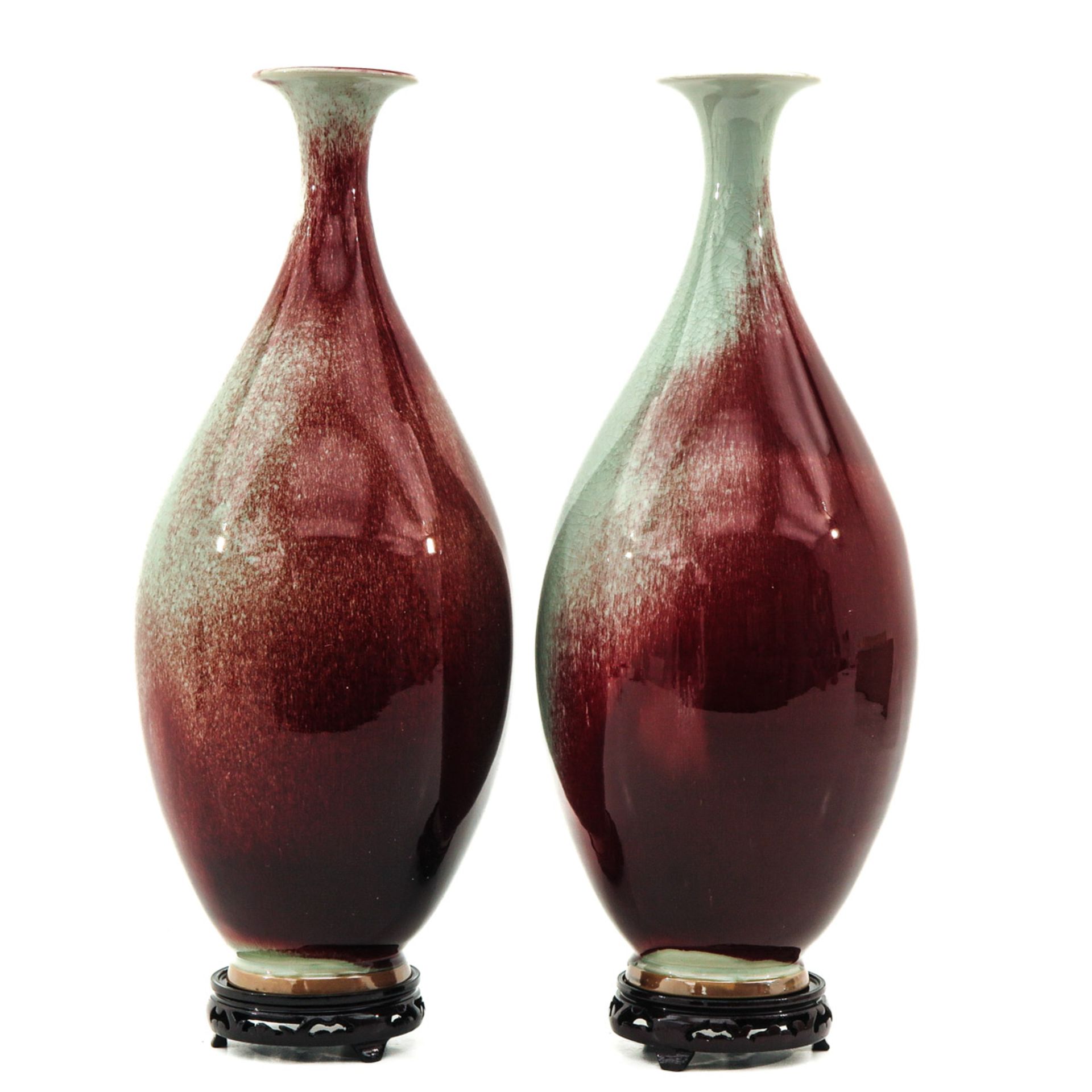 A Pair of Jun Ware Vases - Bild 4 aus 6