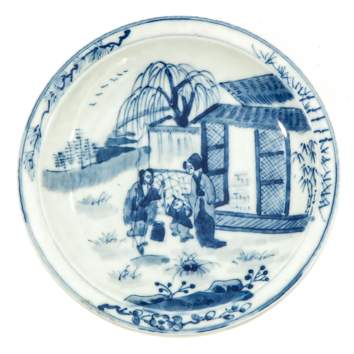 A Pair of Small Blue and White Plates - Image 5 of 10