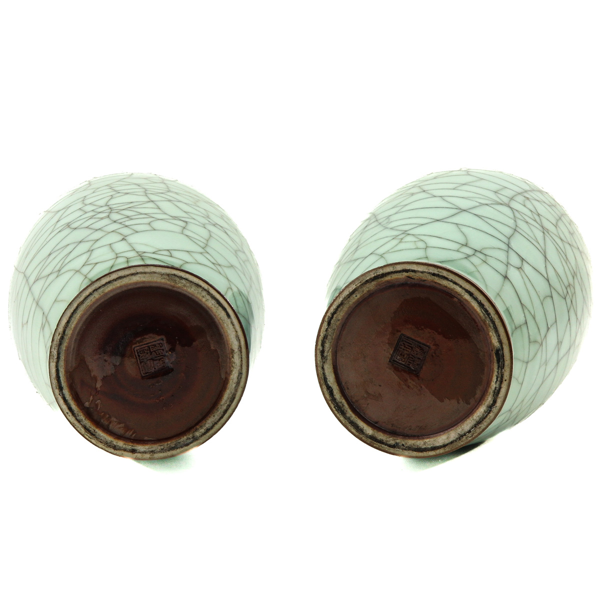 A Pair of Jun Ware Vases - Image 6 of 6