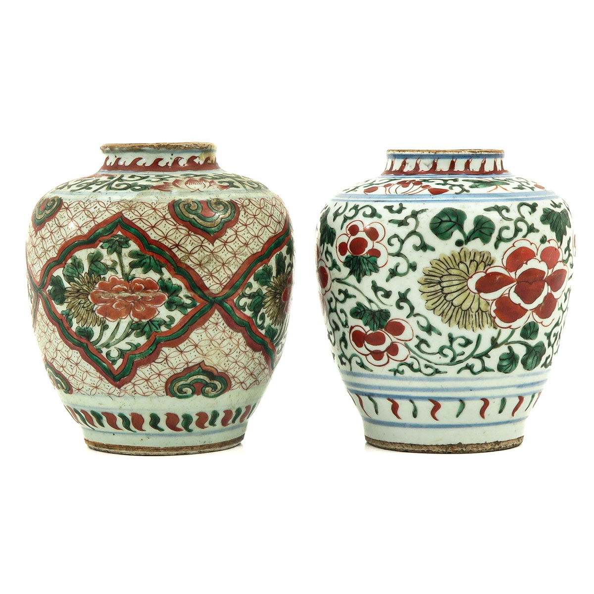 A Lot of 2 Wucai Decor Jars - Image 2 of 10