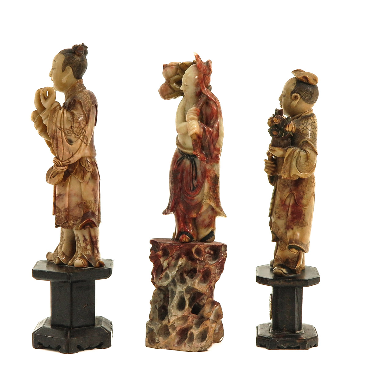 A Collection of 3 Soapstone Sculptures - Image 2 of 10