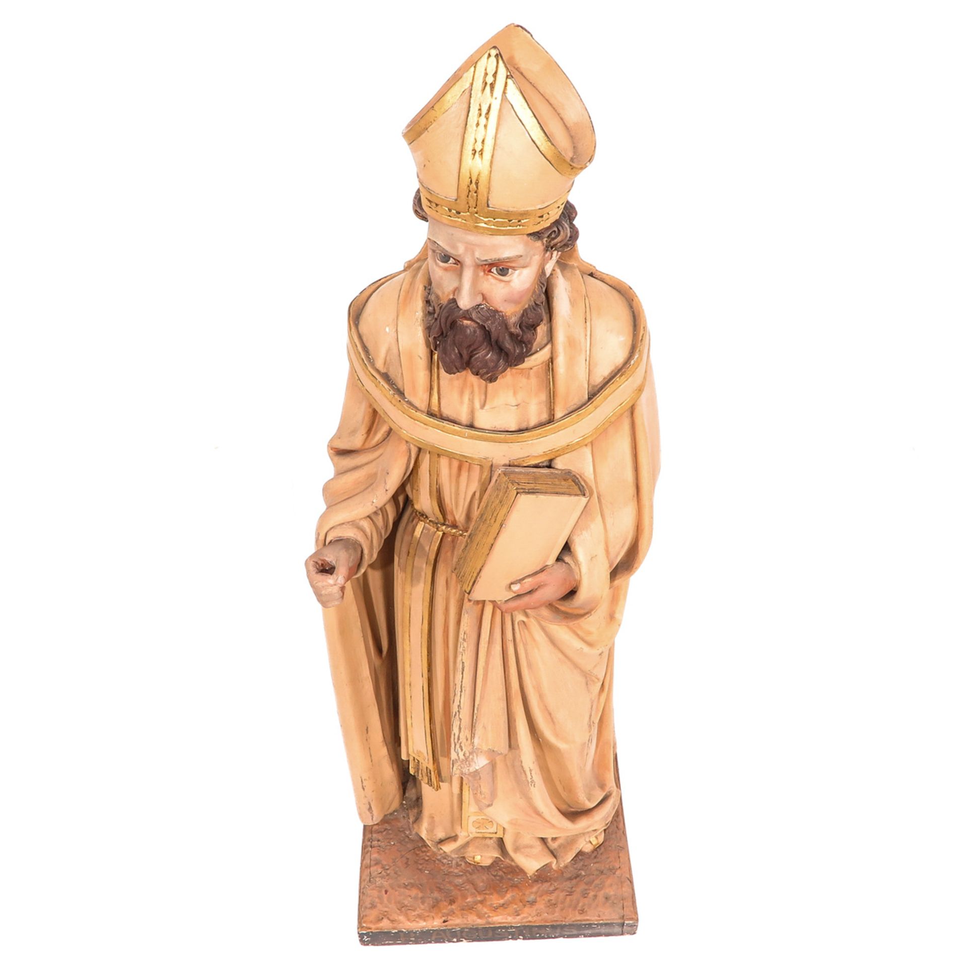 A 19th Century Sculpture of Saint Augustine - Image 5 of 10