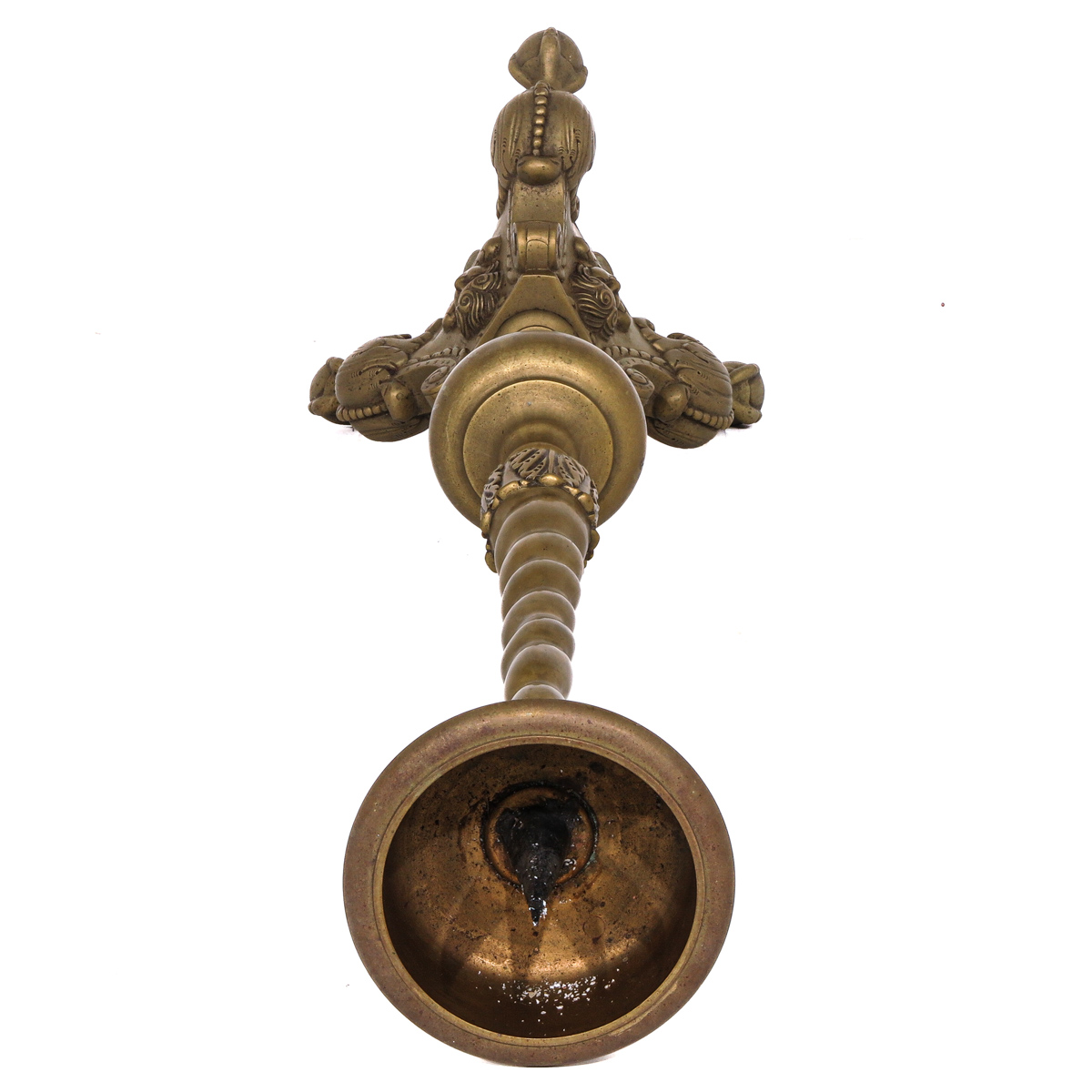 A Bronze Altar Candlestick - Image 5 of 9