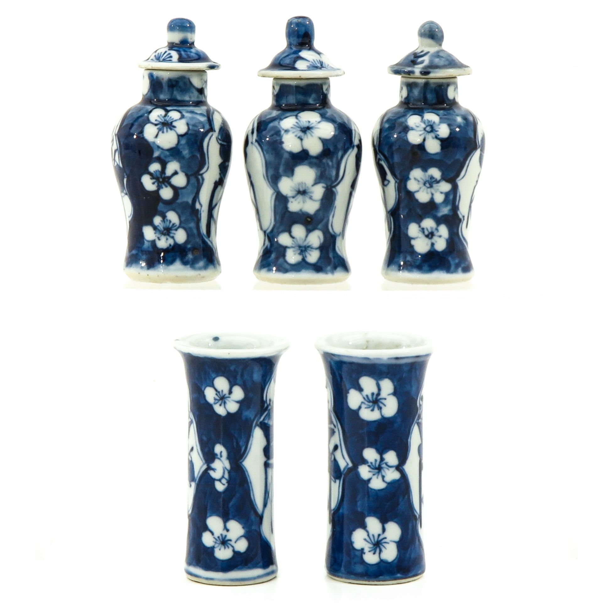 A 5 Piece Miniature Garniture Set - Image 4 of 10