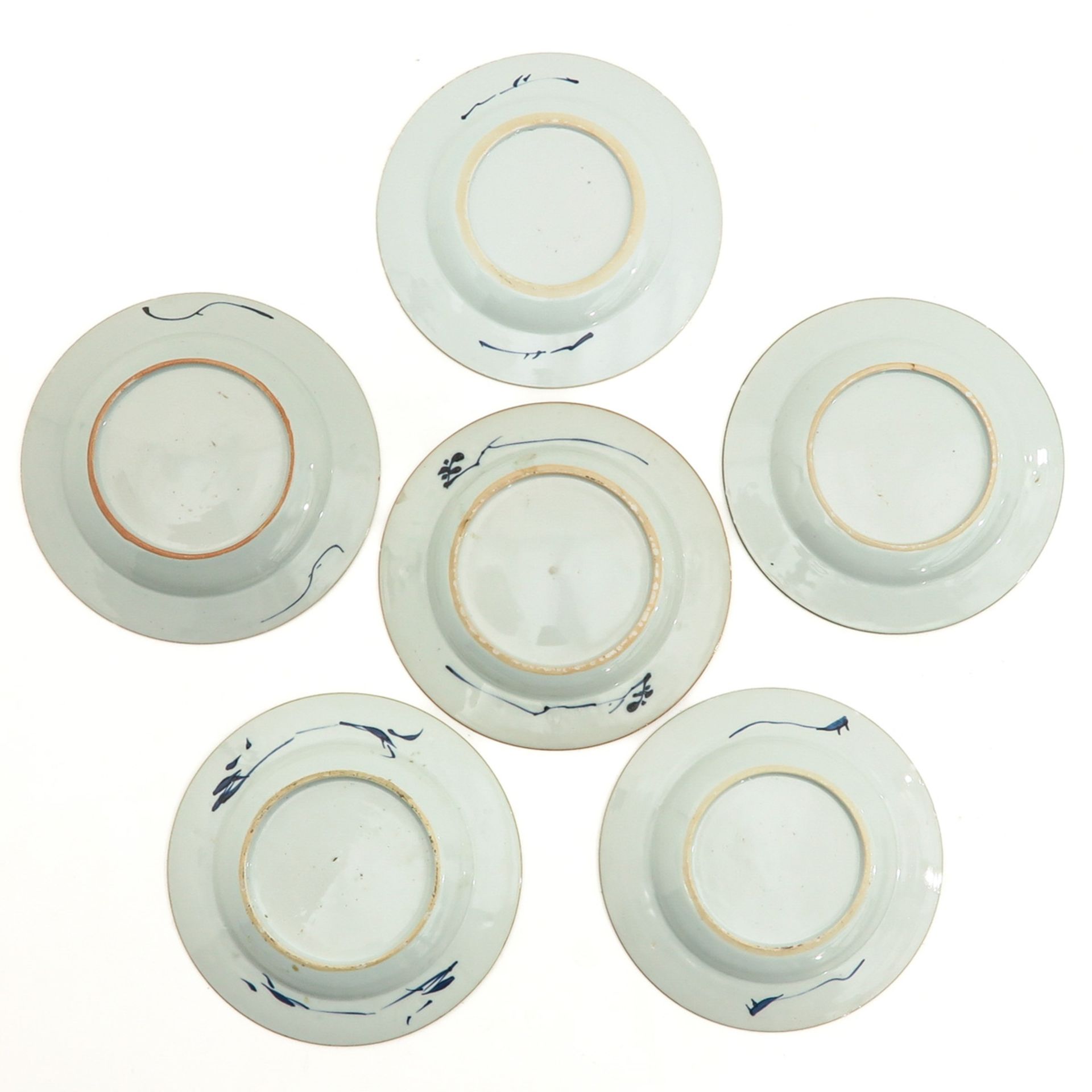 A Collection of 6 Blue and White Plates - Bild 2 aus 10