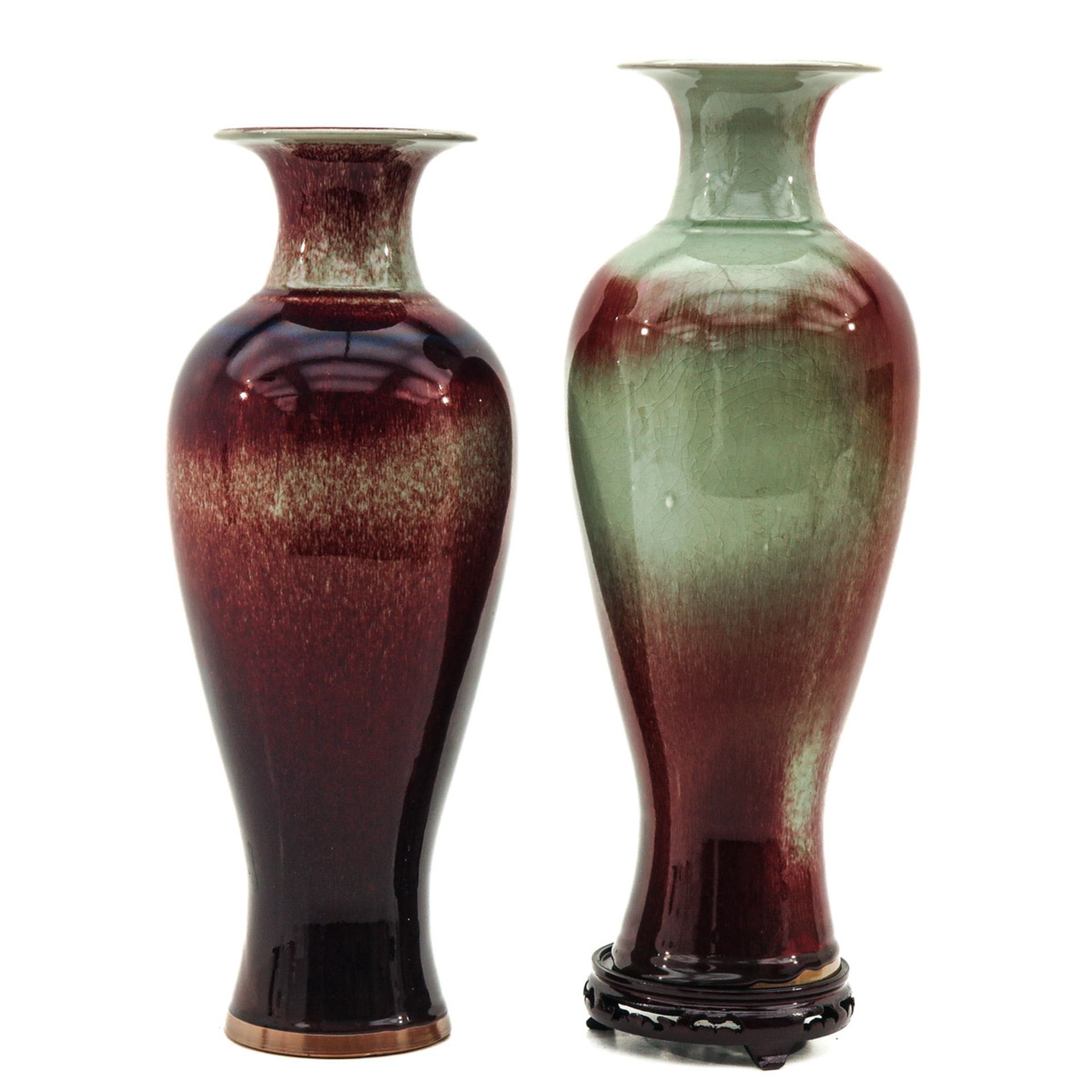 A Pair of Jun Ware Vases - Bild 3 aus 6