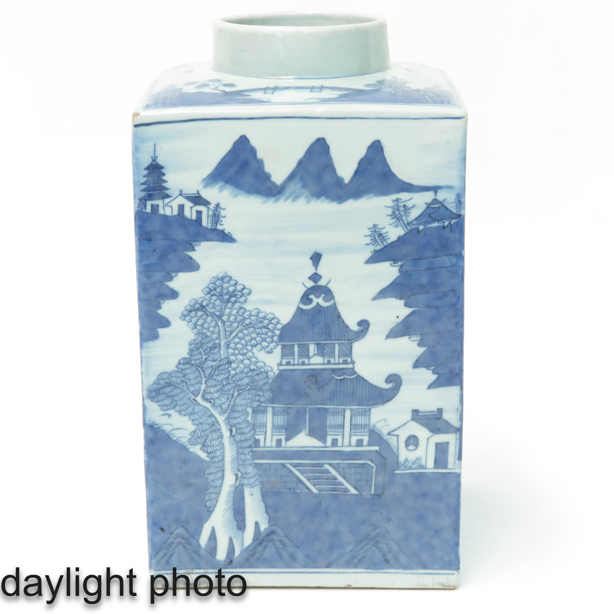 A Square Blue and White Vase - Image 7 of 9