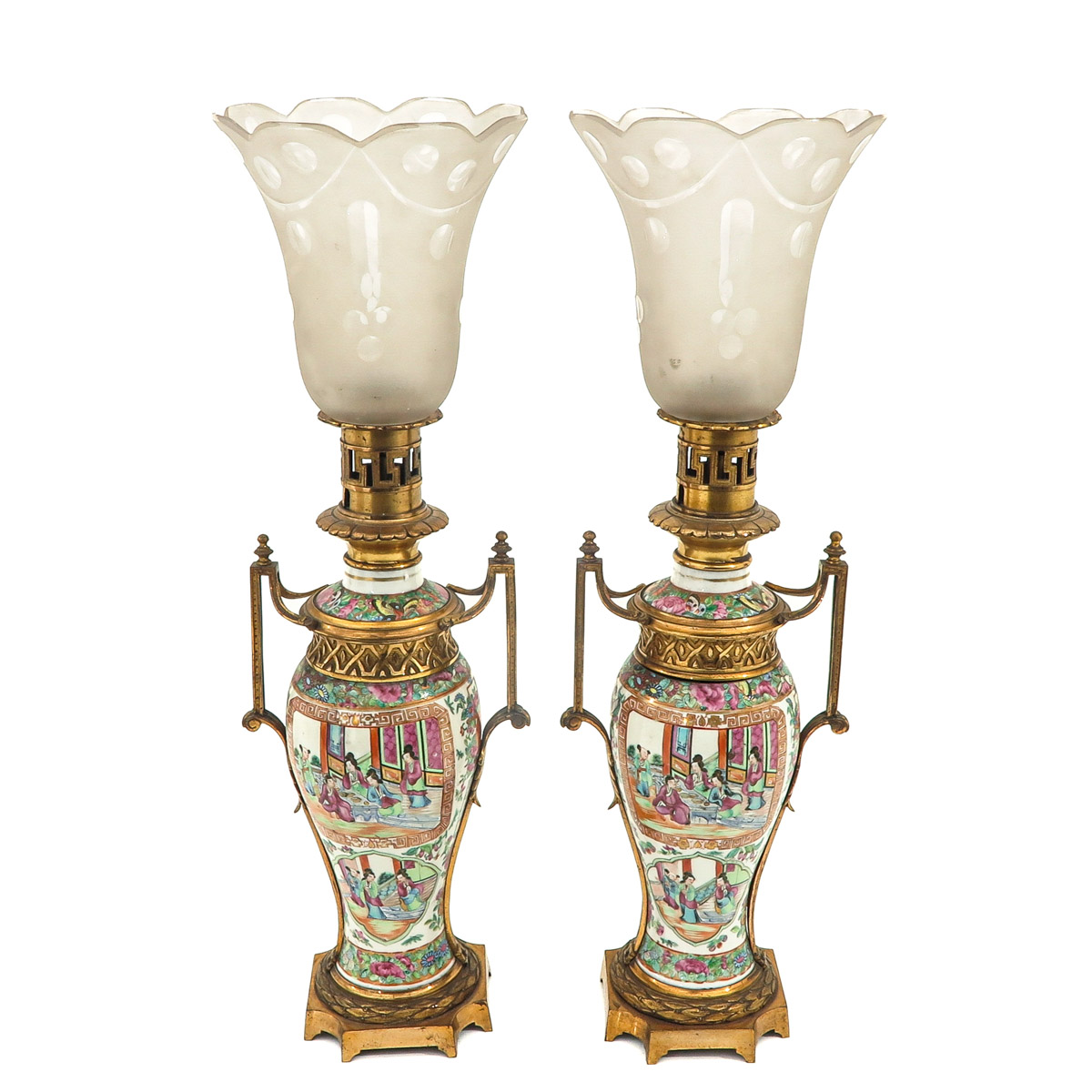 A Pair of Cantonese Lamps