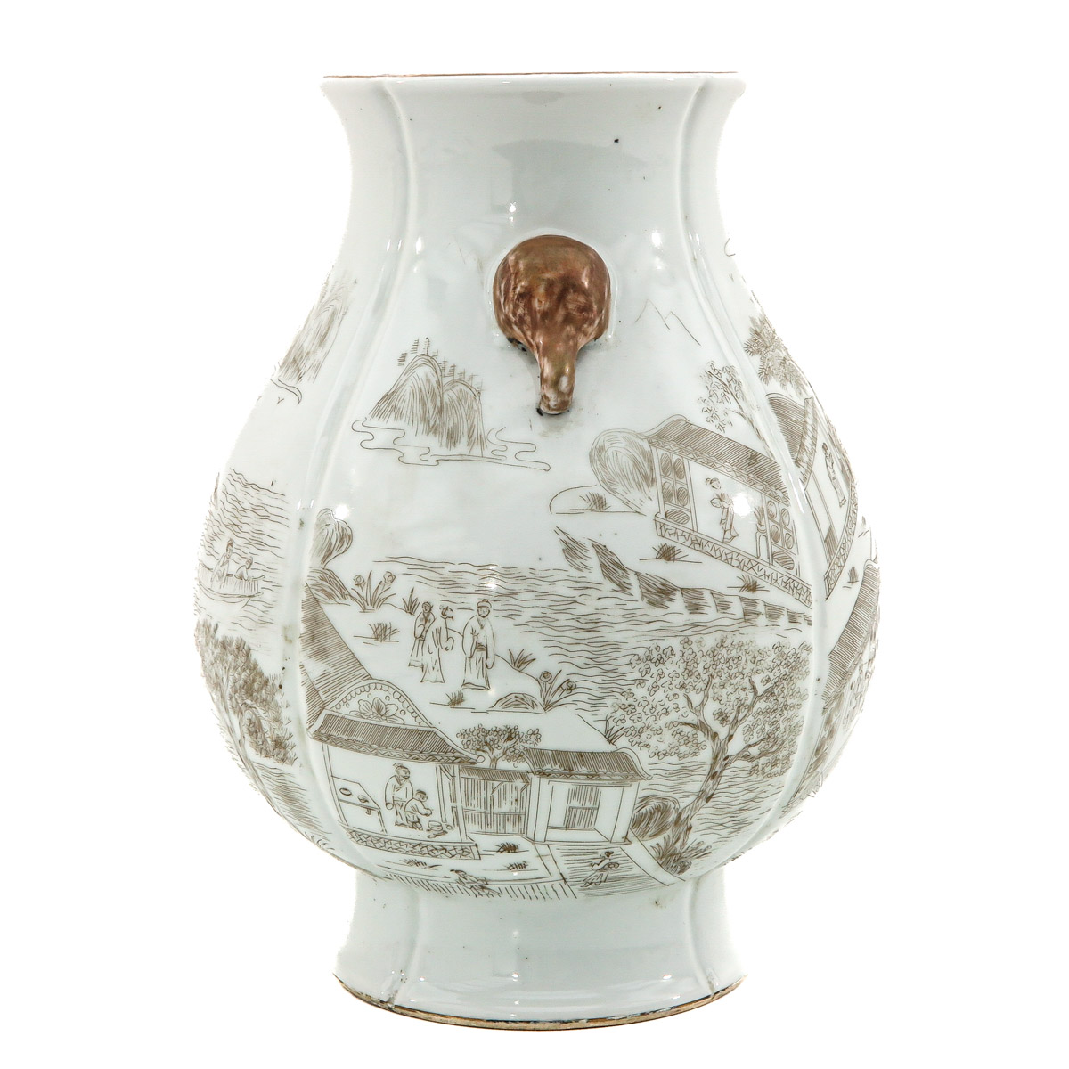 A Landscape decor Hu Vase - Image 4 of 10