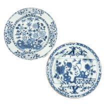 A Lot of 2 Blue and White Plates