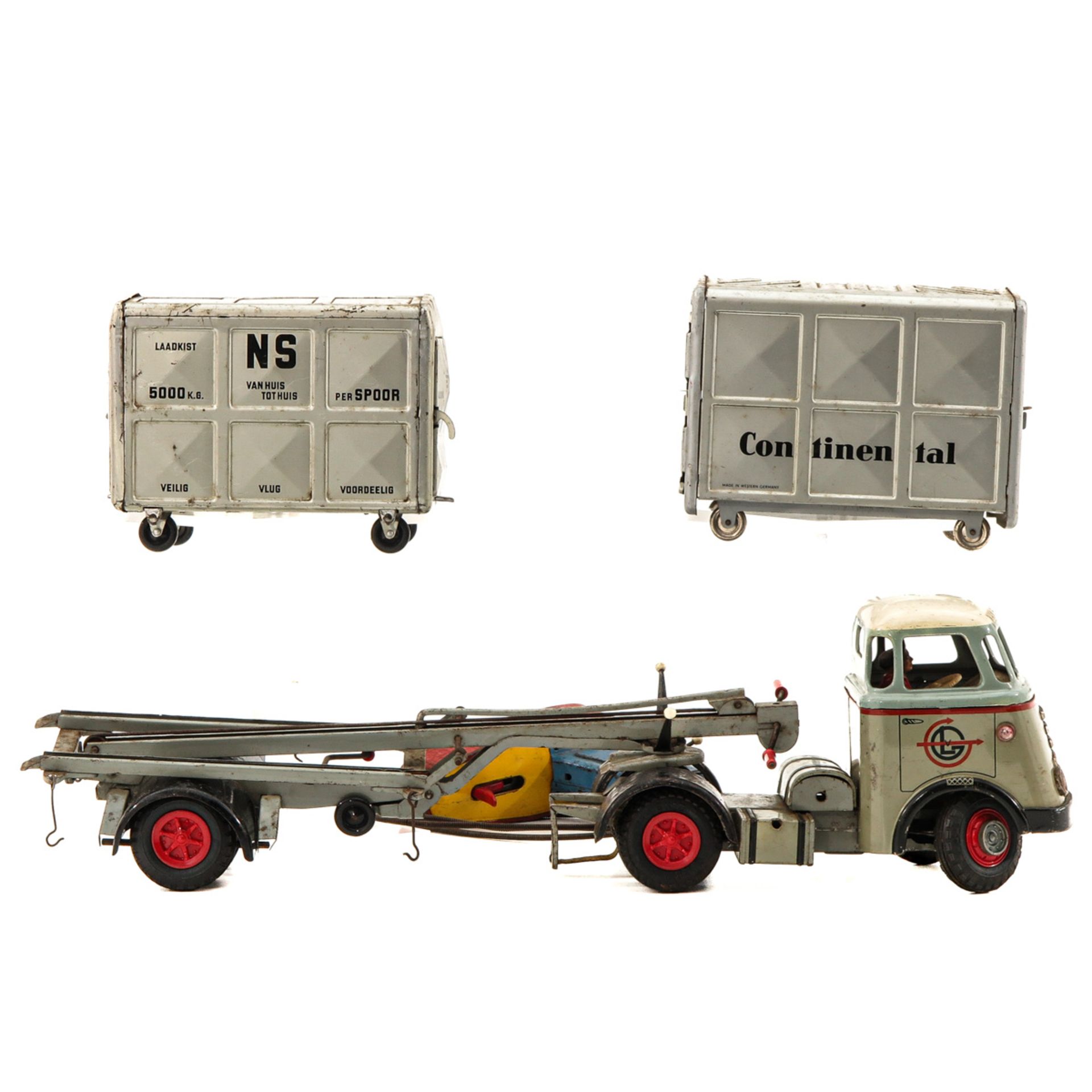 A German Toy Truck with Container Cars - Image 3 of 10